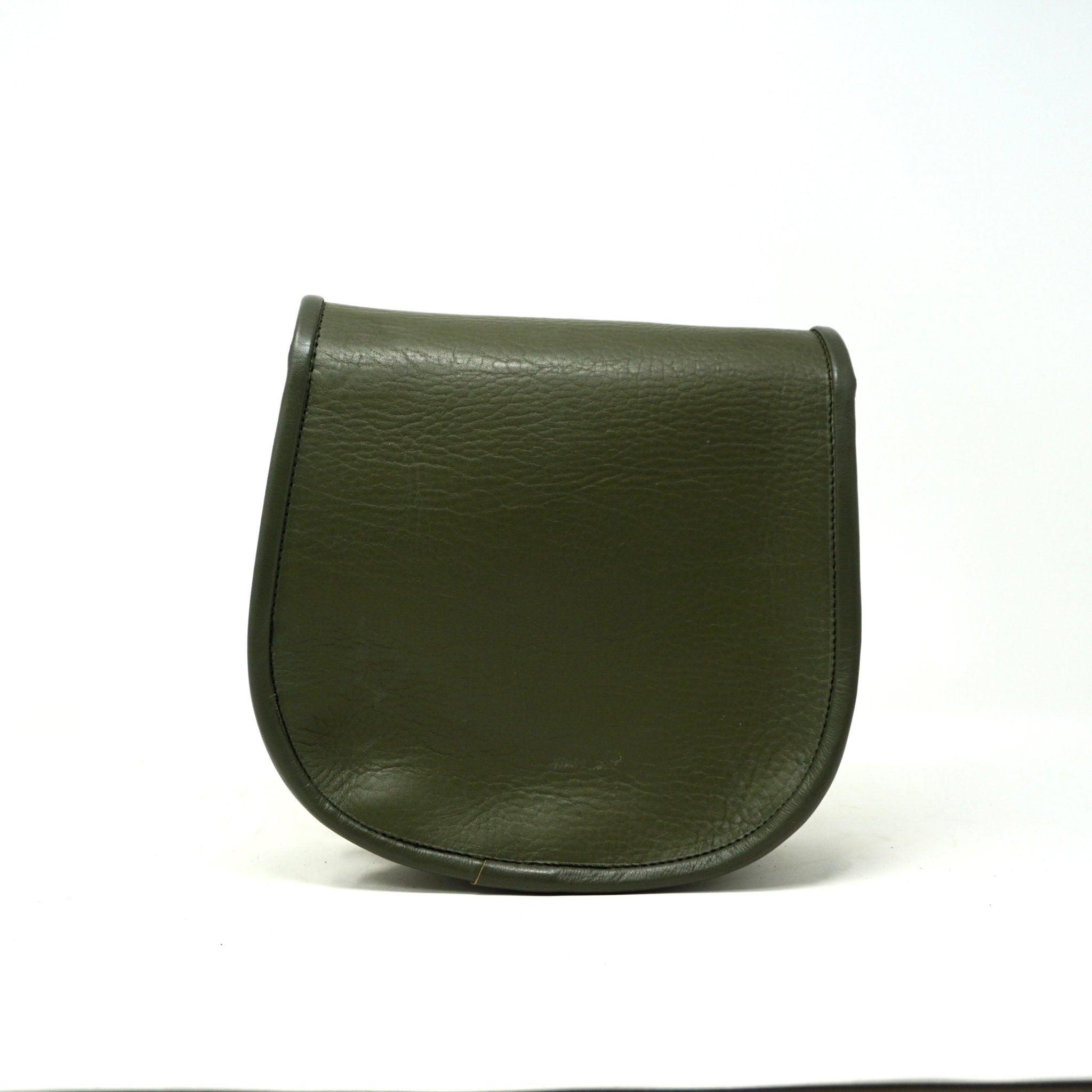 Leather Sam Woven Saddle Bag - green - Artisan Stories