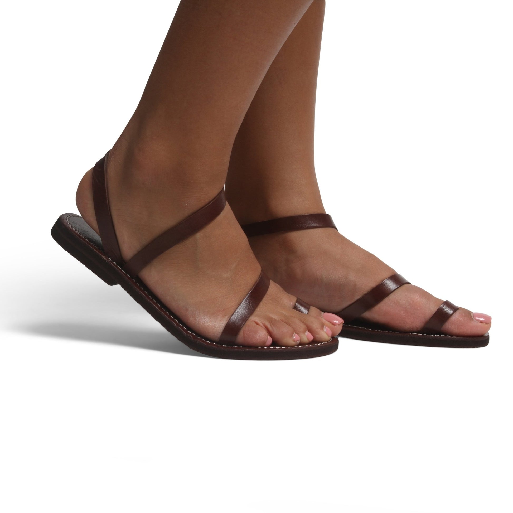 Leather Sandals Womens Ladies In Black Brown Tan Trisi Style - Artisan Stories