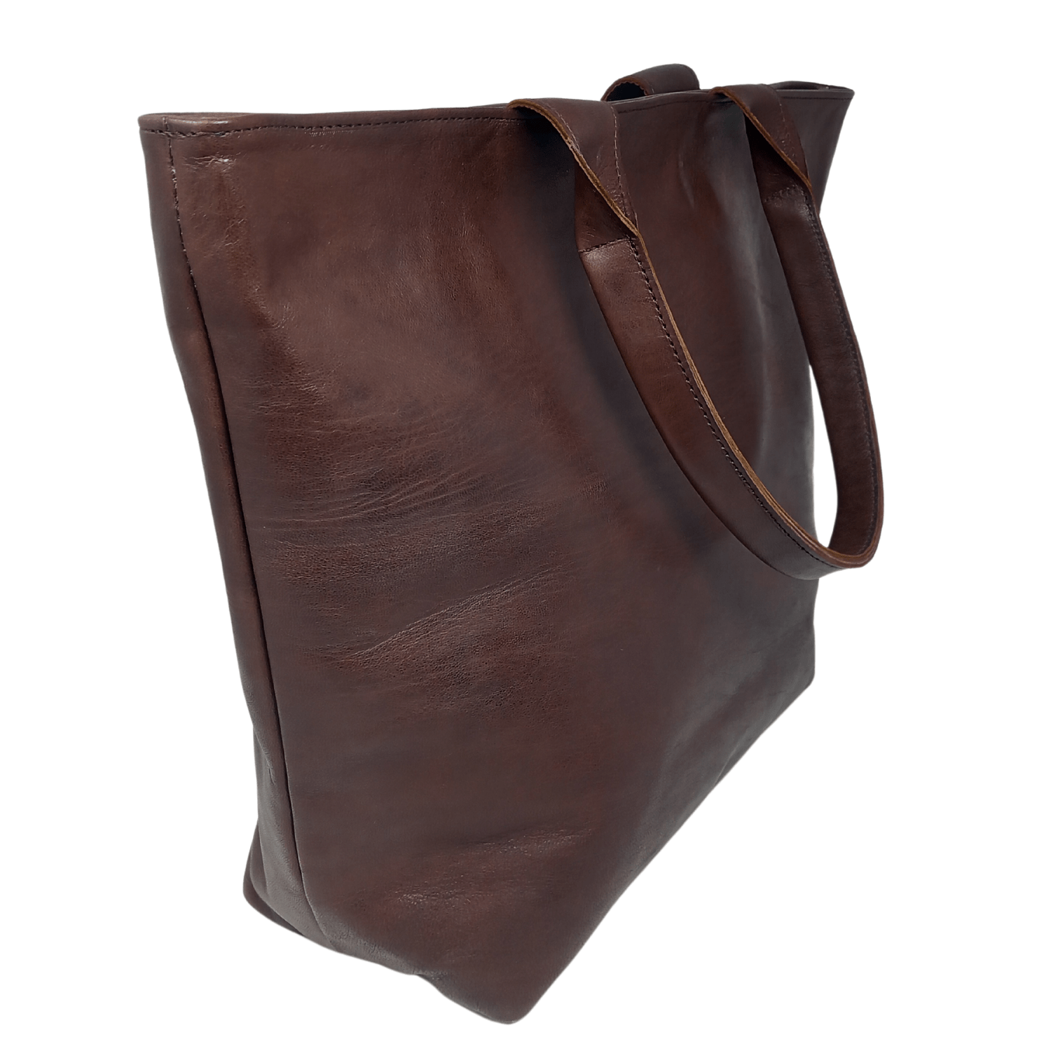 Leather Tote Bag Dark Brown - Artisan Stories