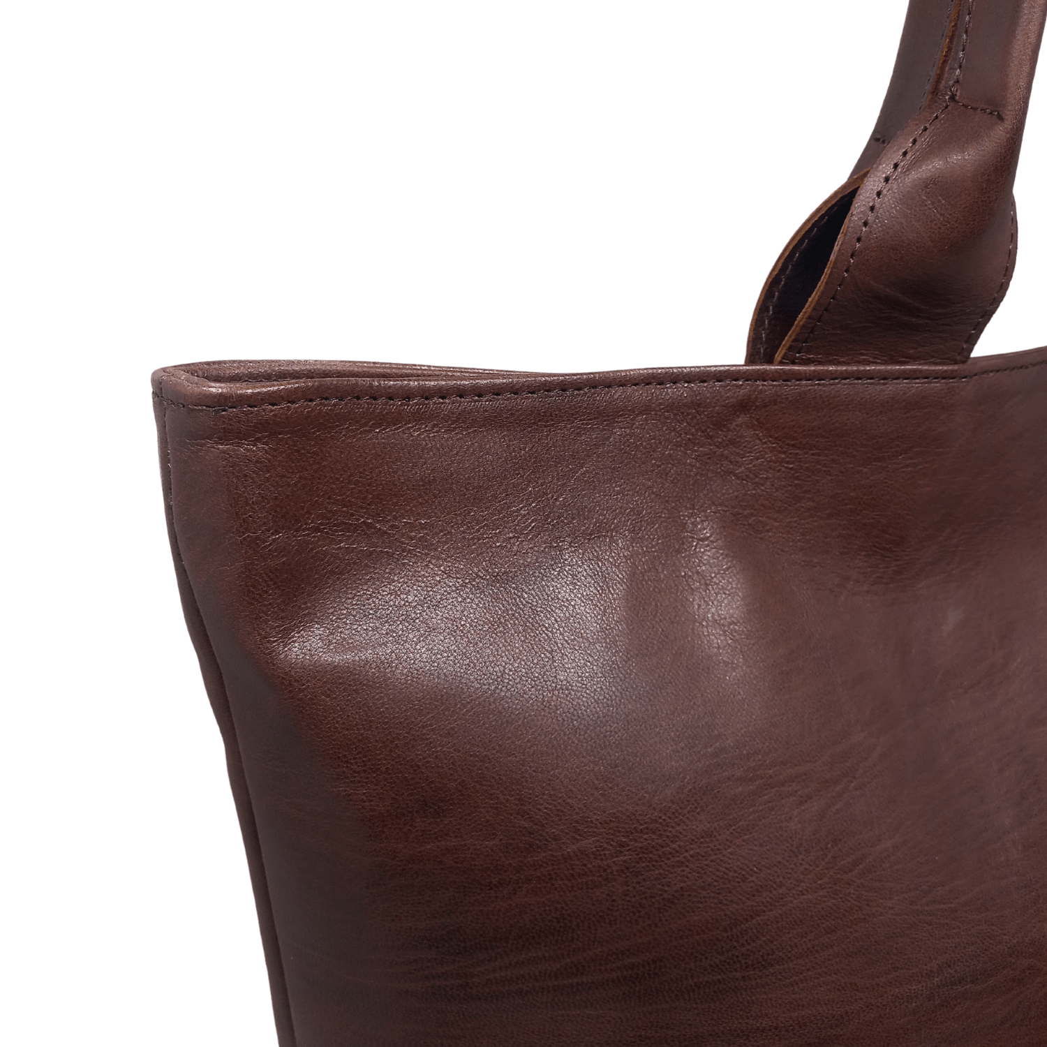 Leather Tote Bag Dark Brown - Artisan Stories