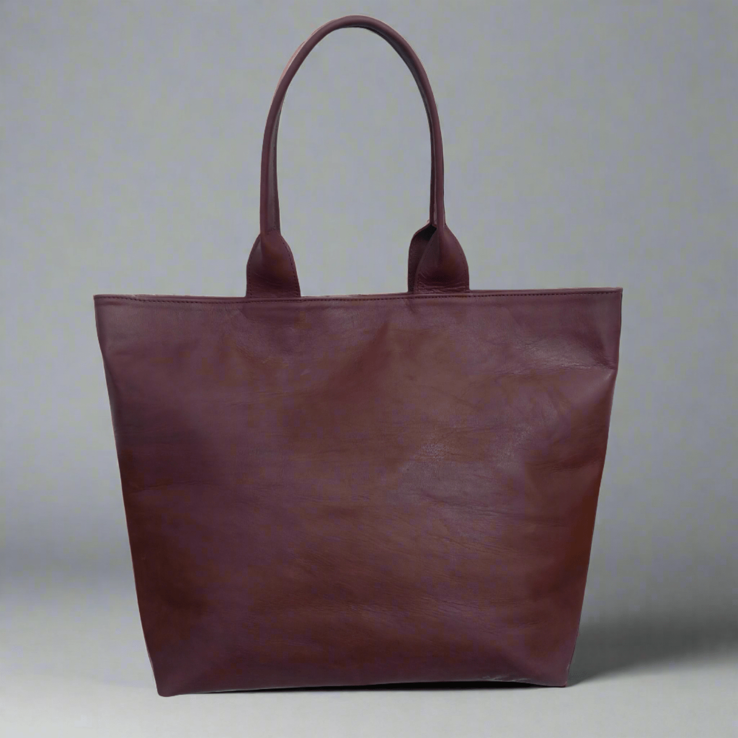 Leather Tote Bag Dark Brown - Artisan Stories