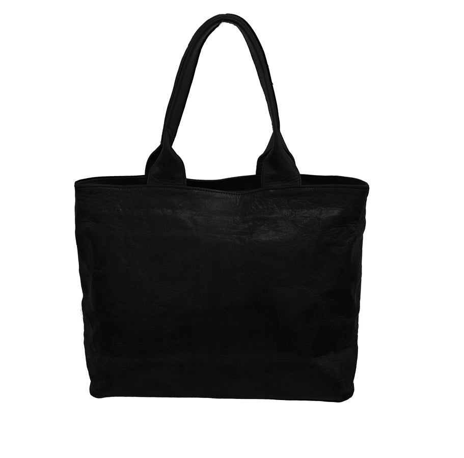 Leather Tote Black - Artisan Stories