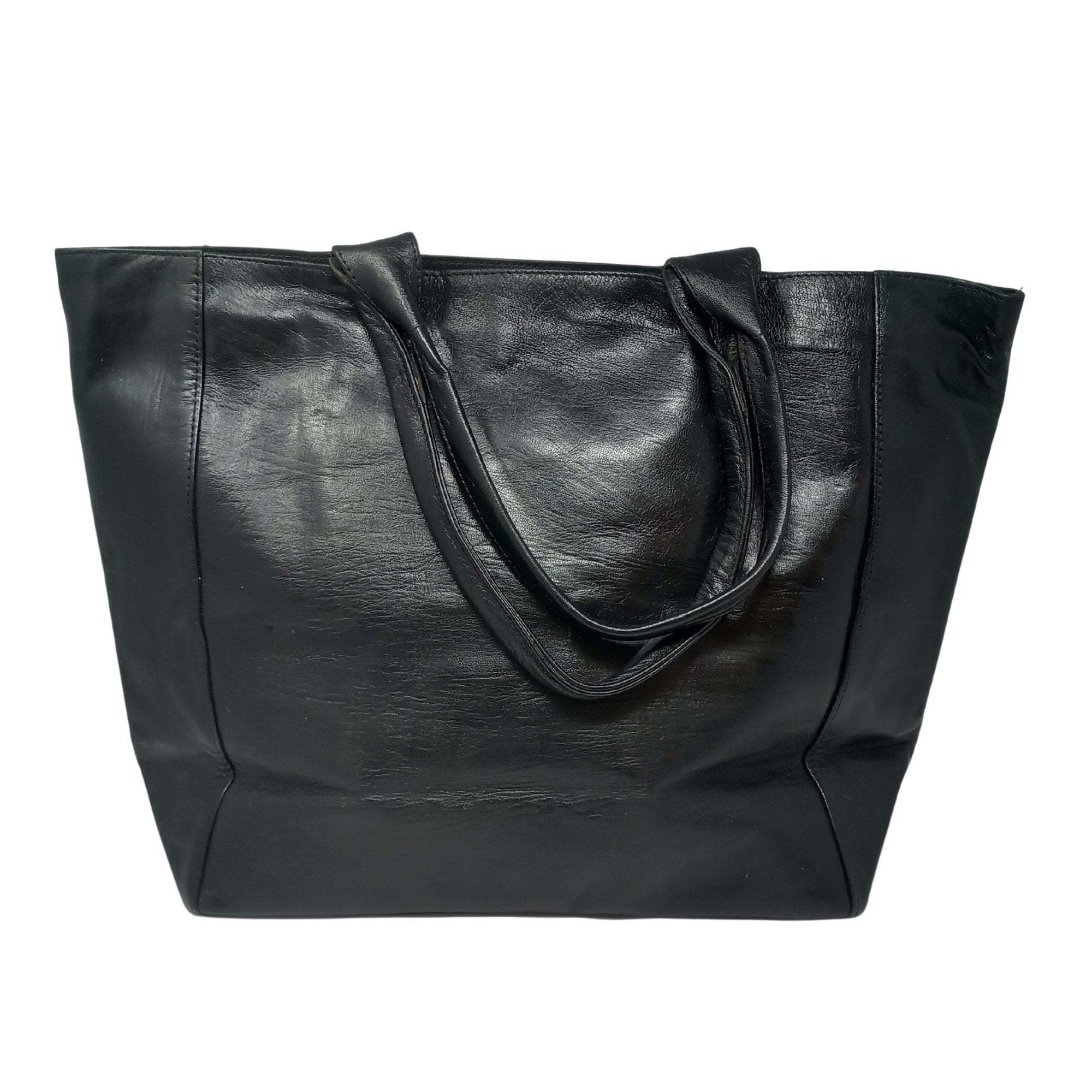 Leather Tote Black - Artisan Stories