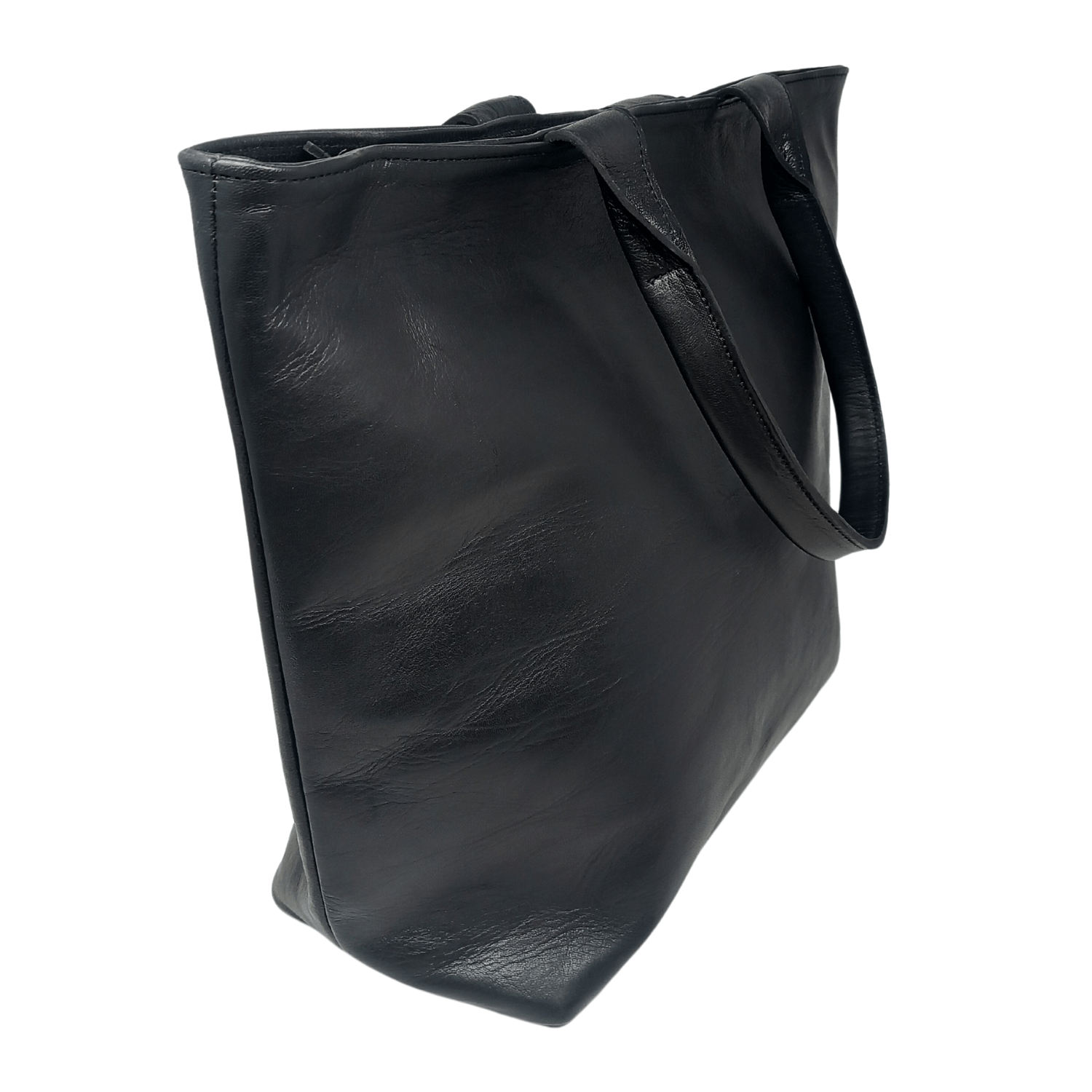 Leather Tote Black - Artisan Stories