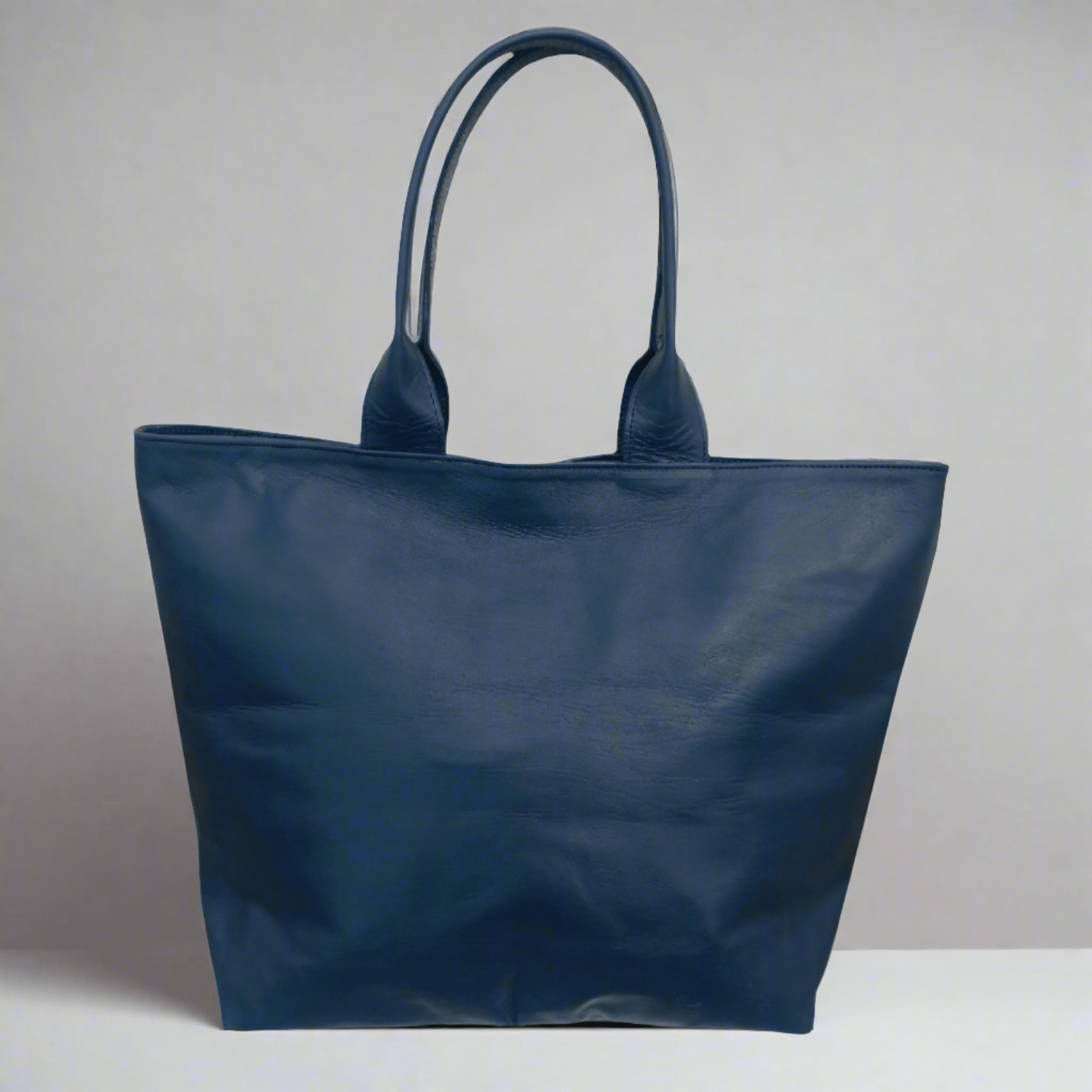 Leather Tote Blue - Artisan Stories