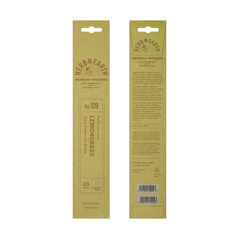 Lemongrass Herb & Earth Bamboo Incense - Artisan Stories