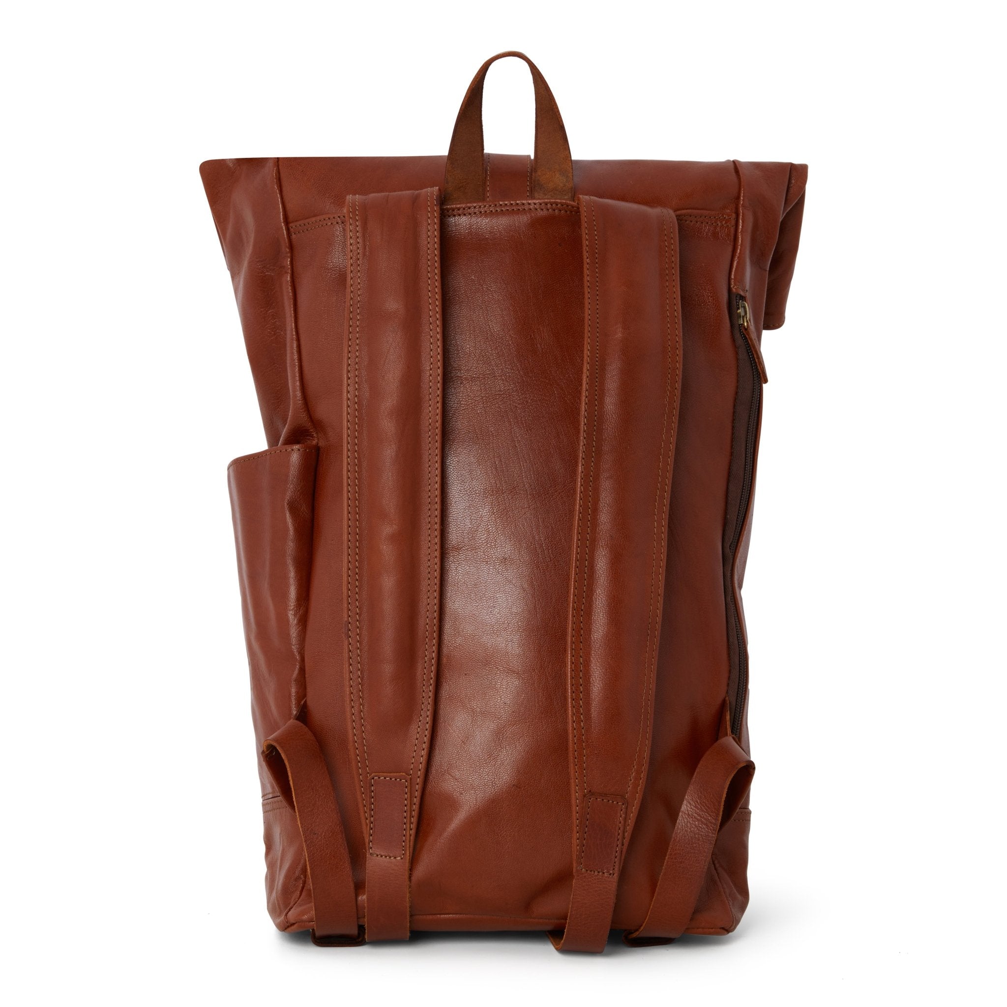 Light brown Leather Large Backpack - Artisan Stories