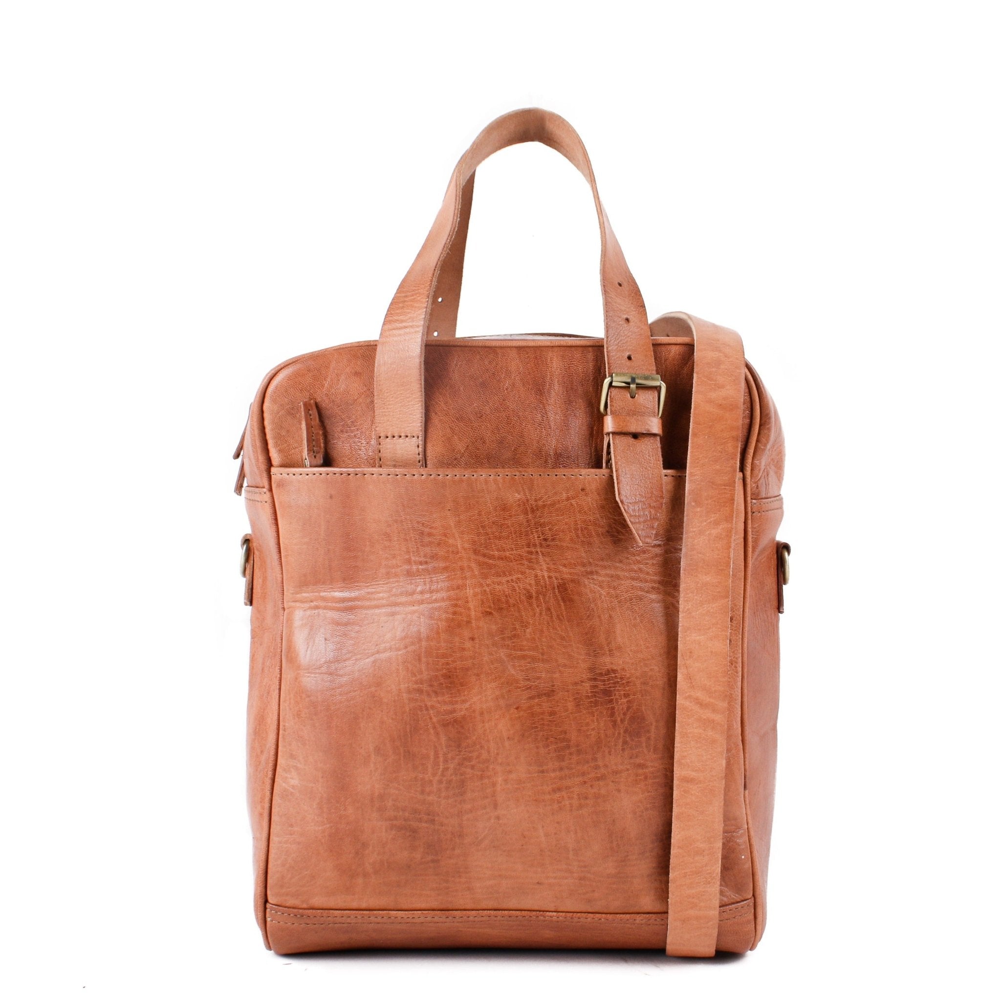 Light Brown Nomad 3 in 1 leather bag - Artisan Stories