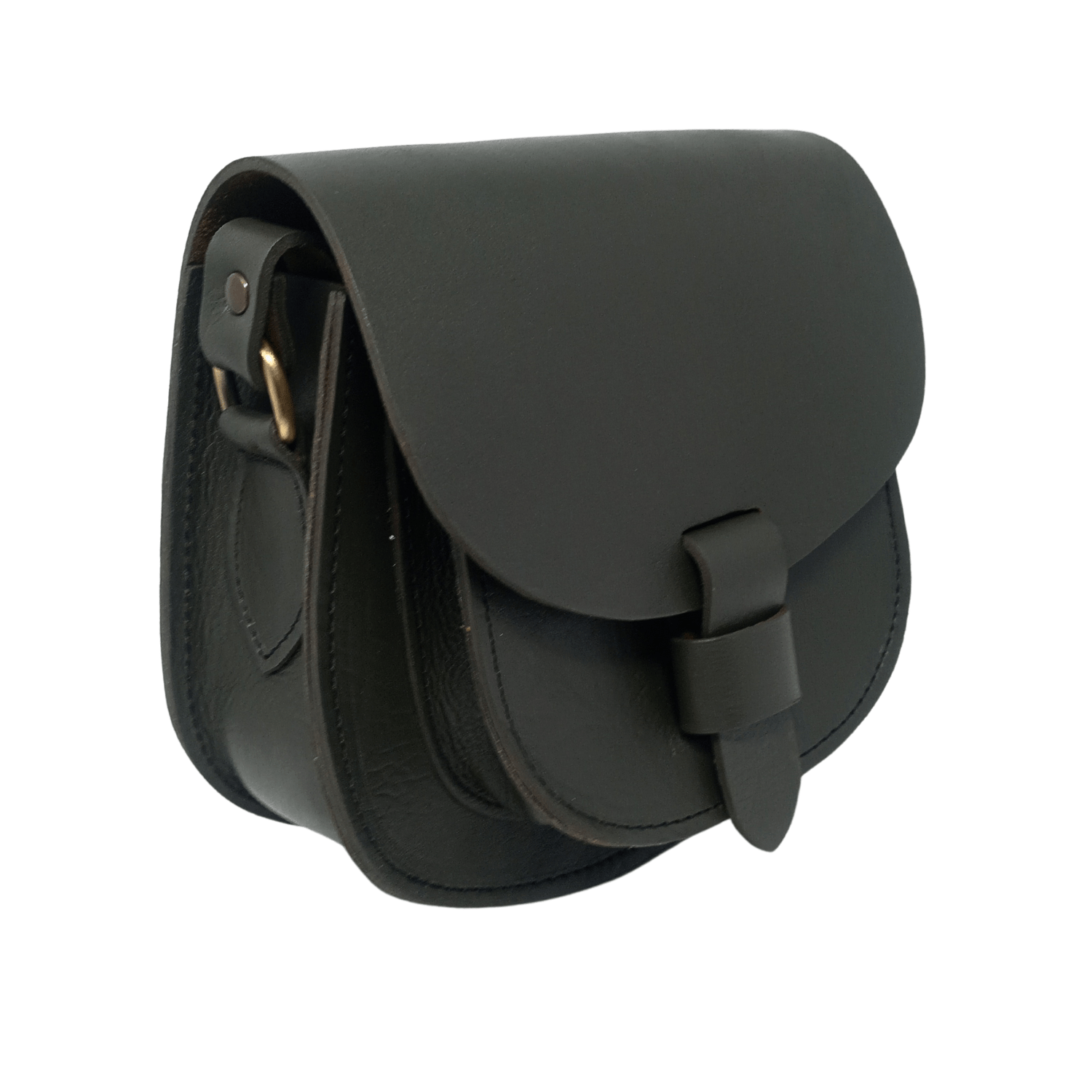 Maya Black Leather Saddle Bag - Artisan Stories