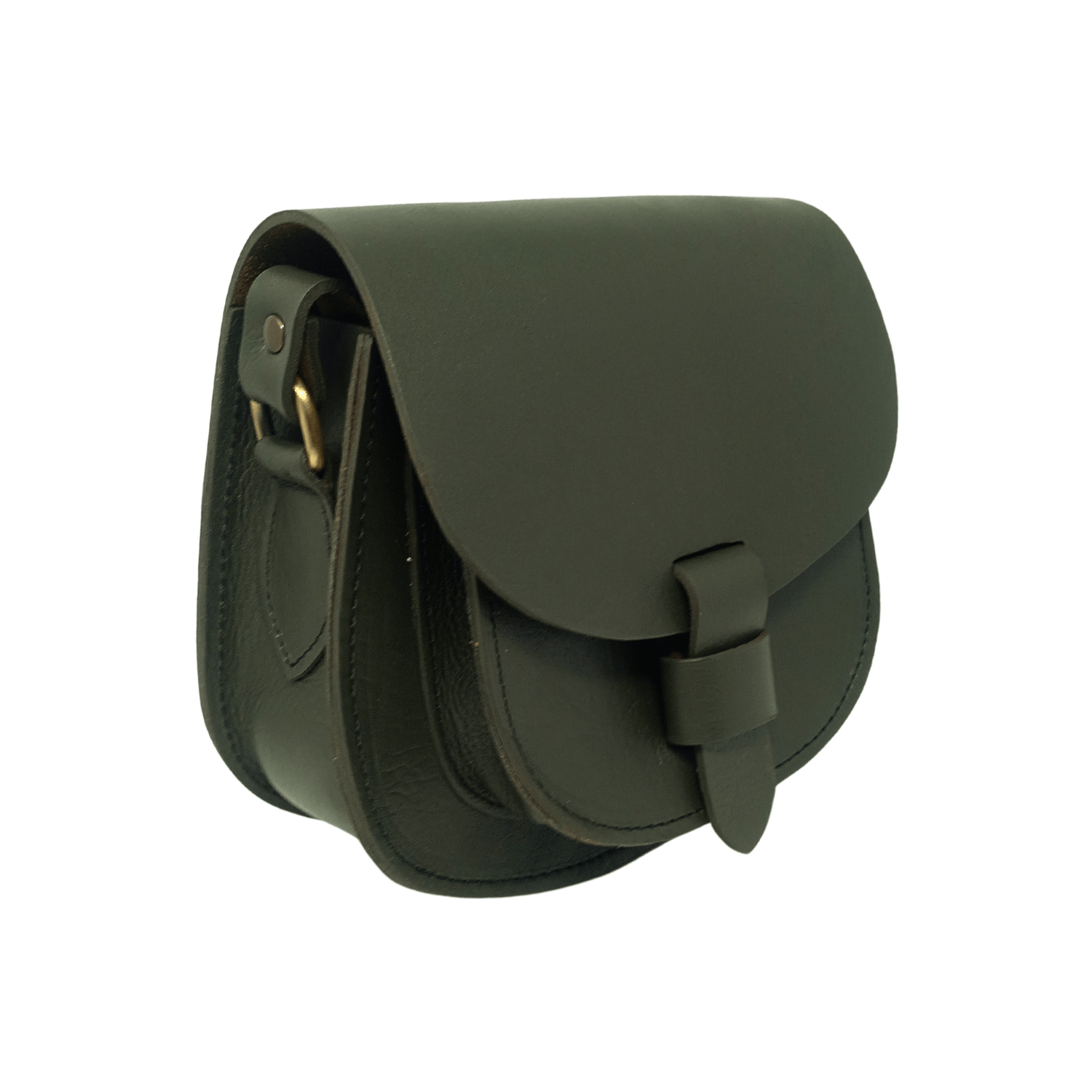 Maya green Leather Saddle Bag - Artisan Stories