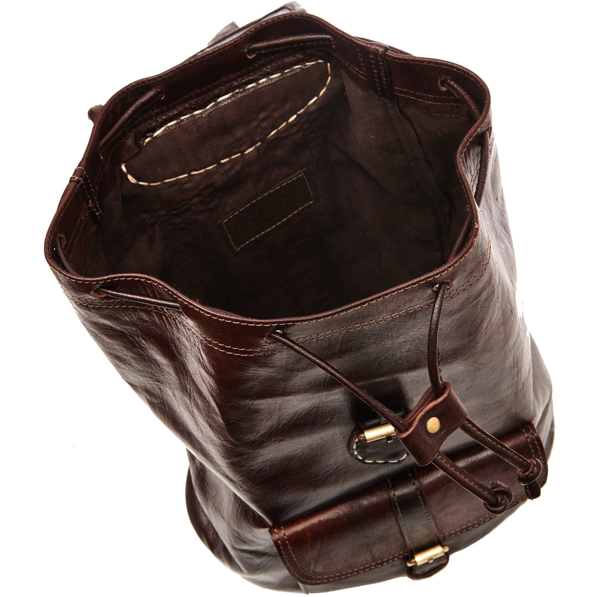 sac a dos Leather Backpack Chocolate Brown