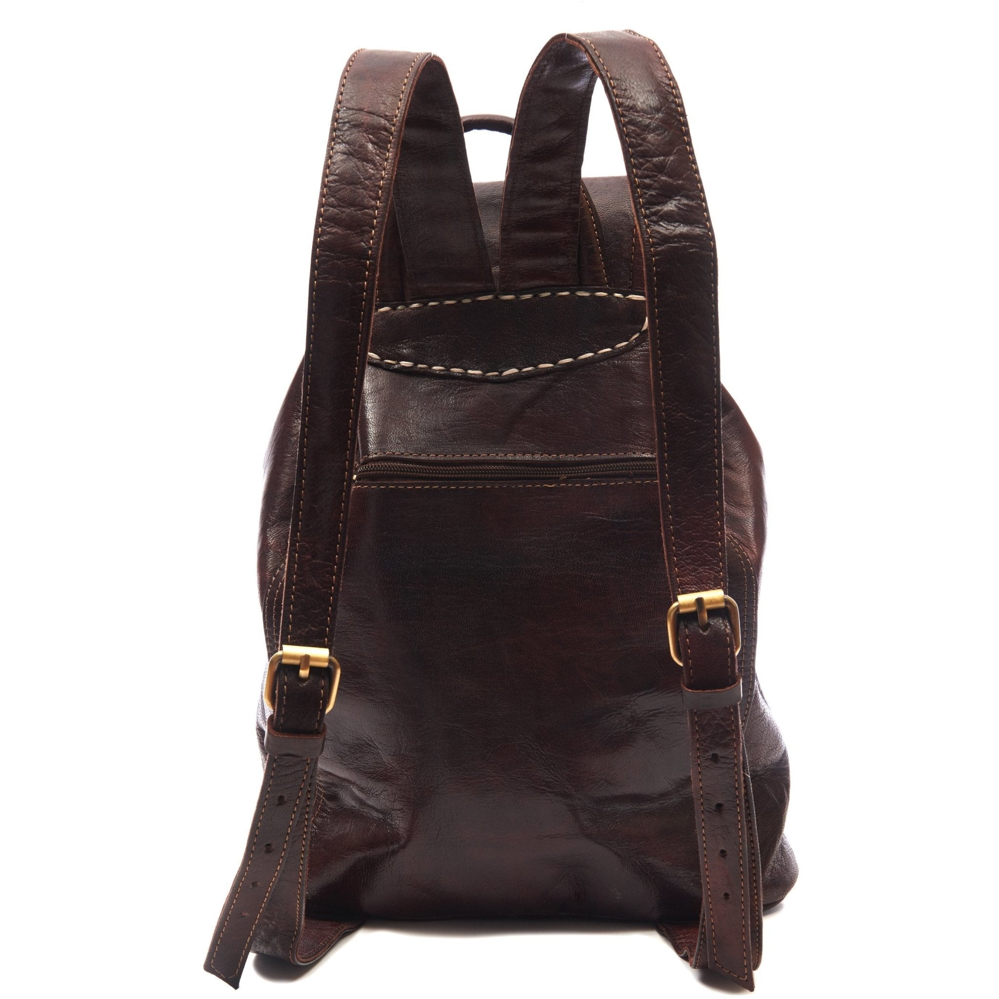 sac a dos Leather Backpack Chocolate Brown