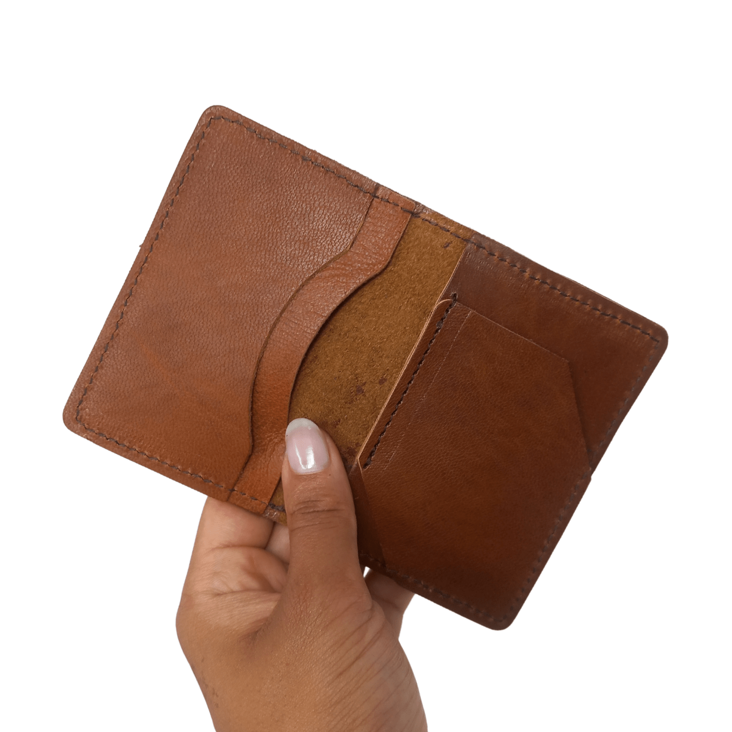 Men Leather Wallet Card Holder Folded - Artisan Stories