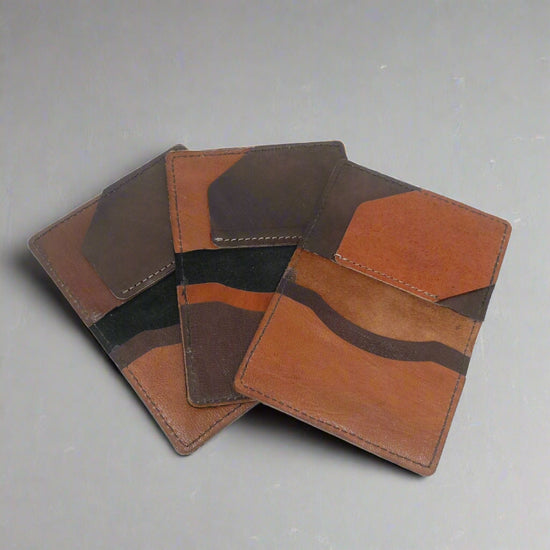 Men Leather Wallet Card Holder Folded - Artisan Stories