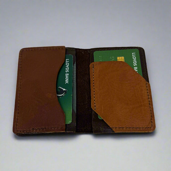 Men Leather Wallet Card Holder Folded - Artisan Stories