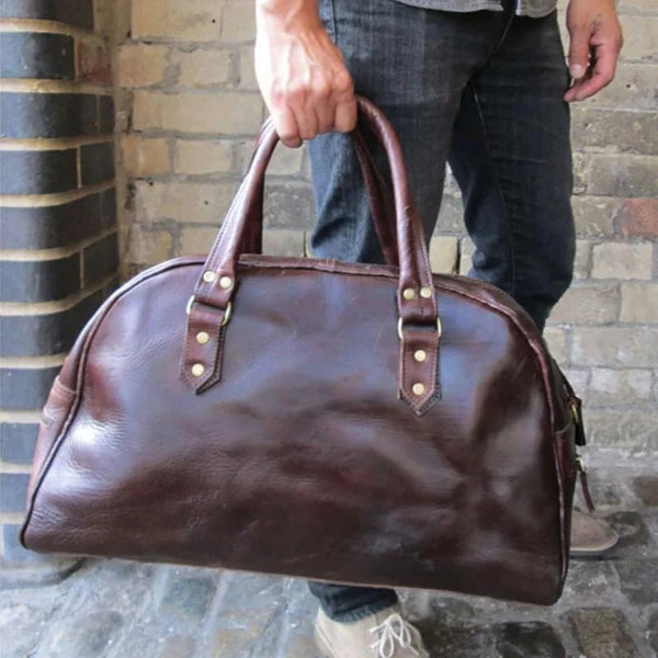 Bowler-Reisetasche – Hellbraun 