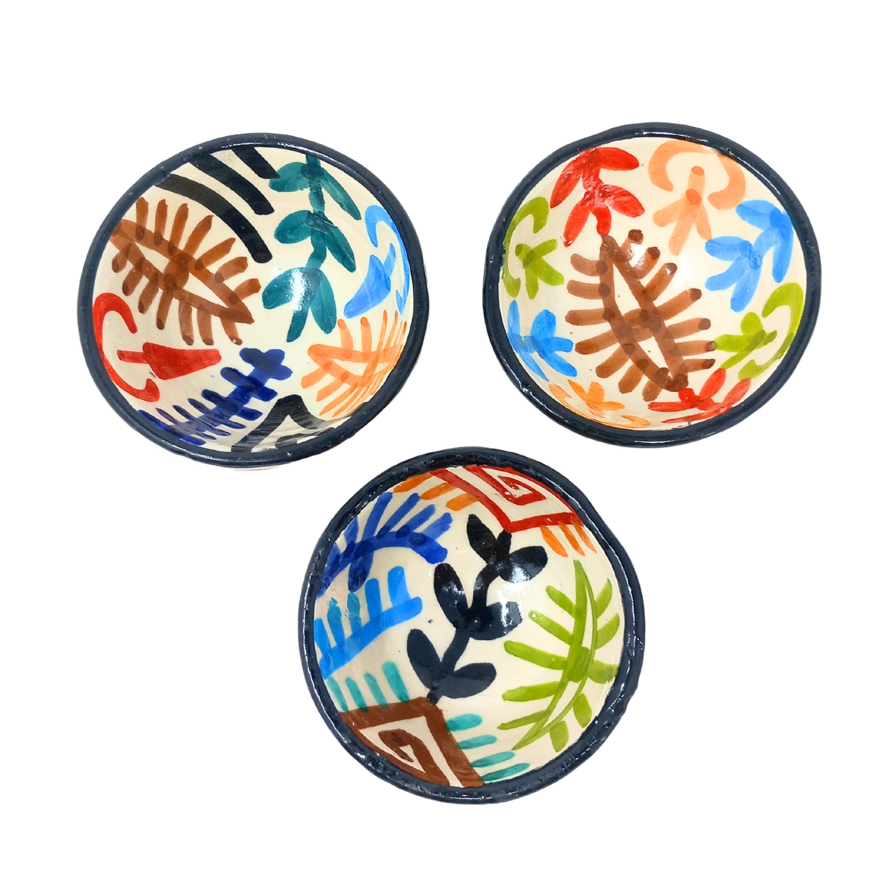 Bunte handbemalte Keramik-Minischale