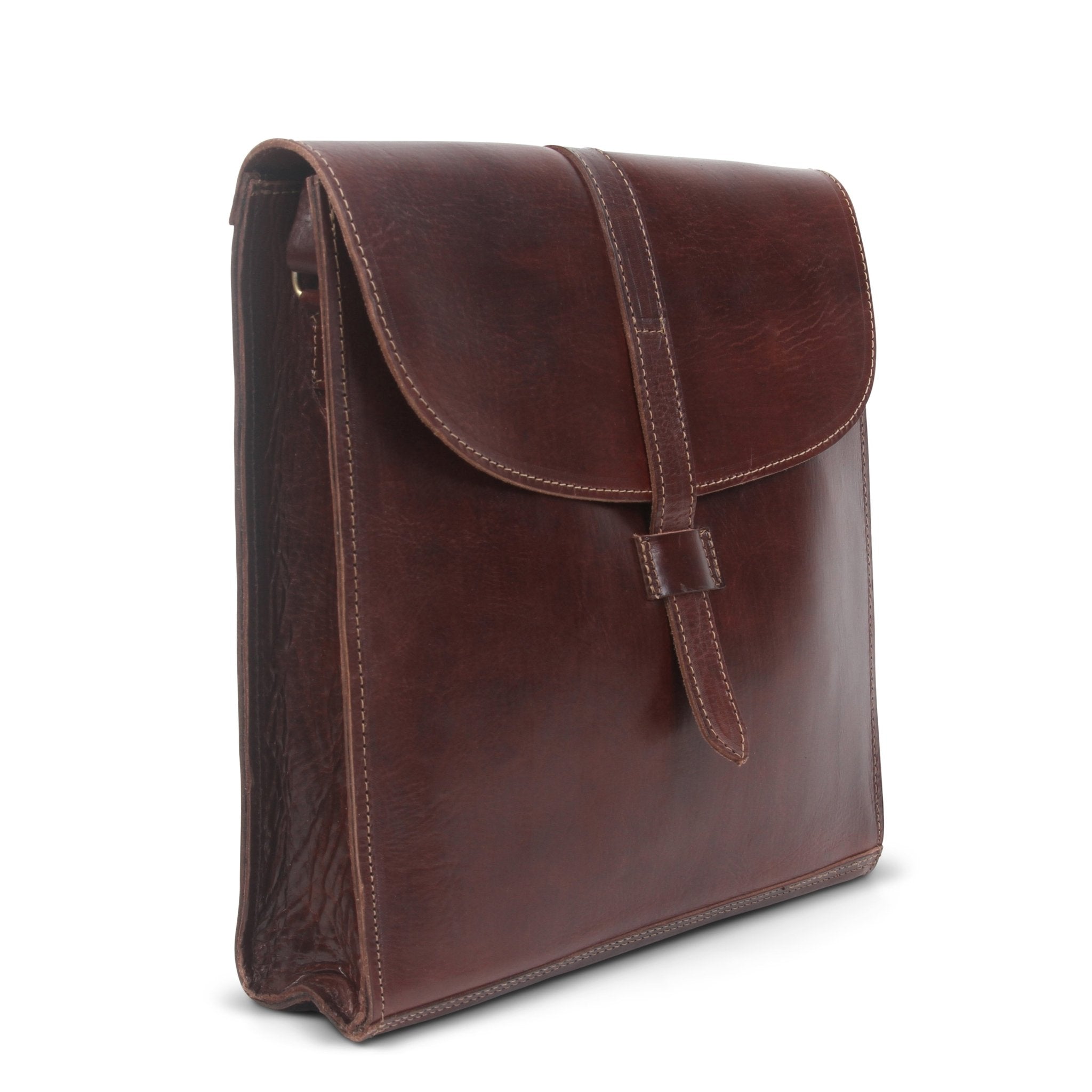 Nico dark brown leather Messenger Bag - Artisan Stories