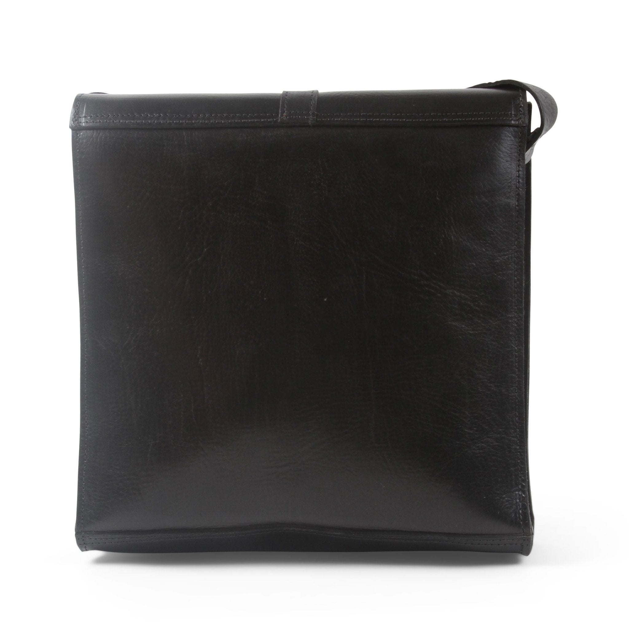 Nico Leather Black Messenger Bag - Artisan Stories