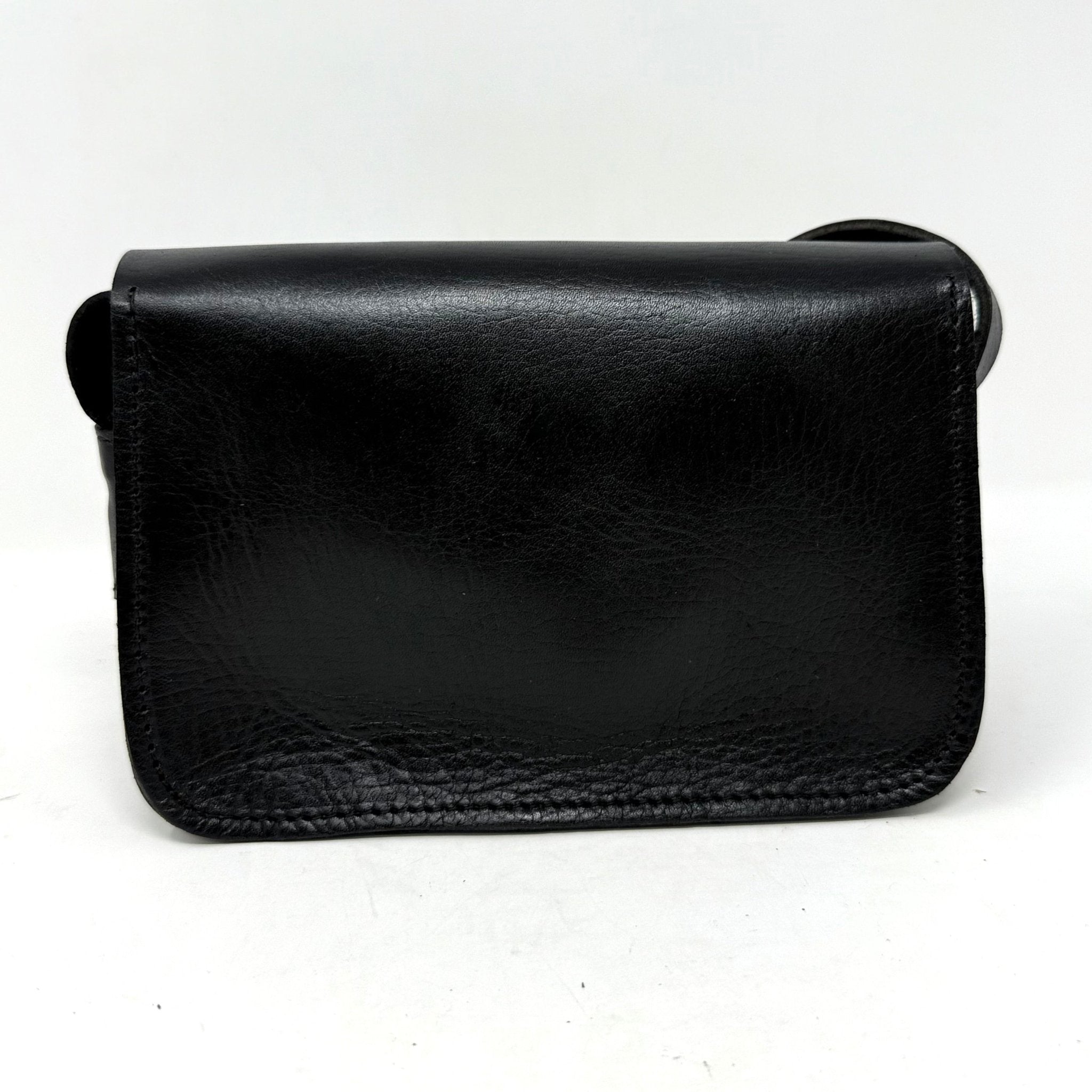 Noah Black Leather crossbody bag - Artisan Stories