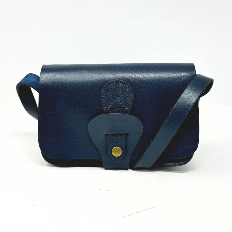 Noah Geldbörse Crossbody – Handgemachtes Vollnarbenleder – Gelb