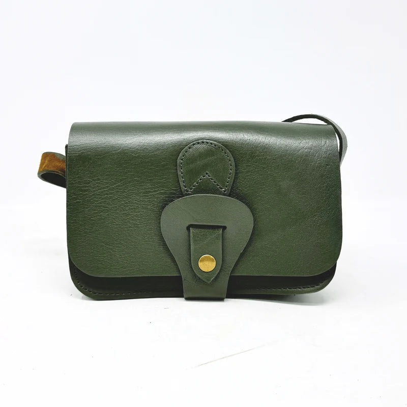 Noah Geldbörse Crossbody – Handgemachtes Vollnarbenleder – Gelb