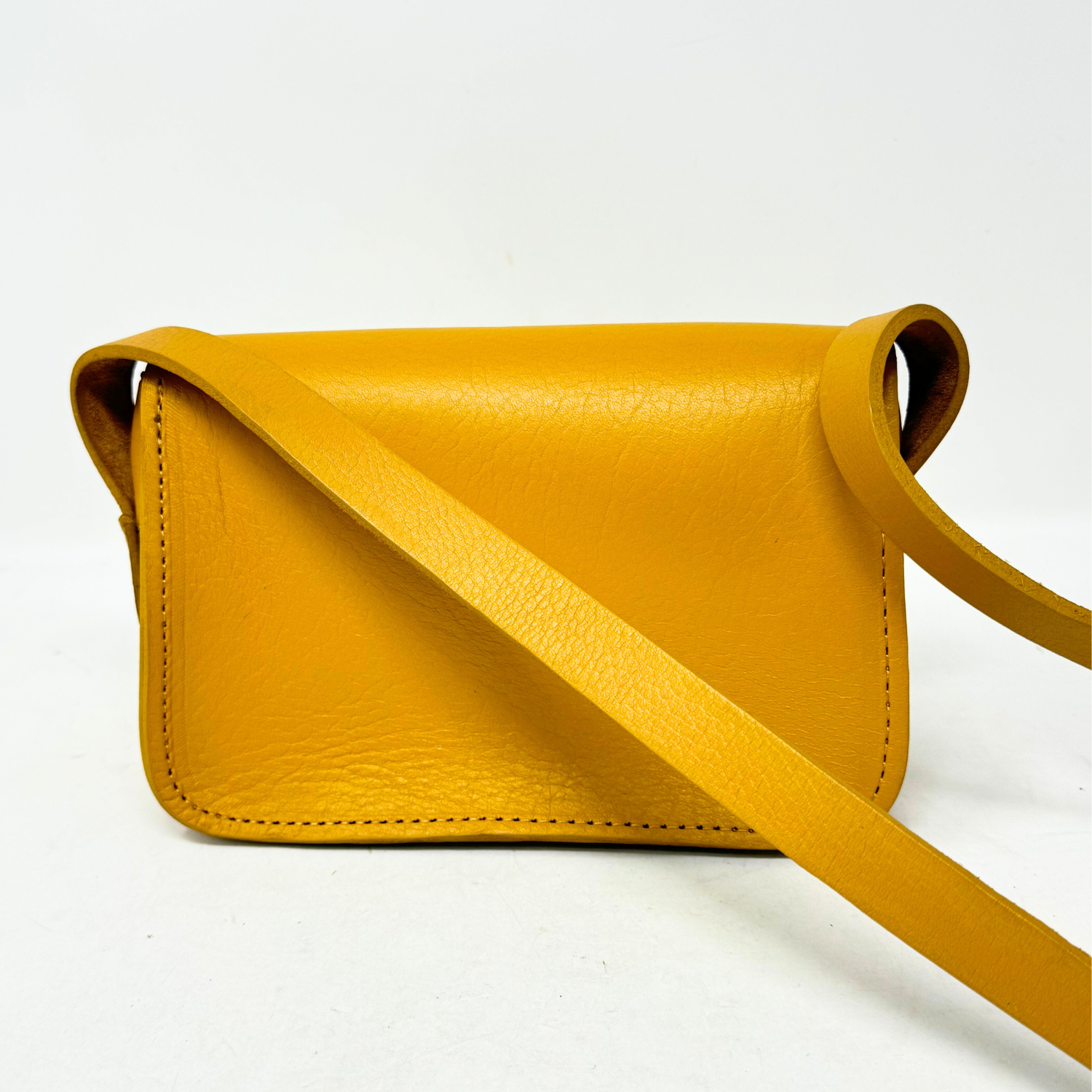 Noah Leather Wallet Crossbody Bag Yellow