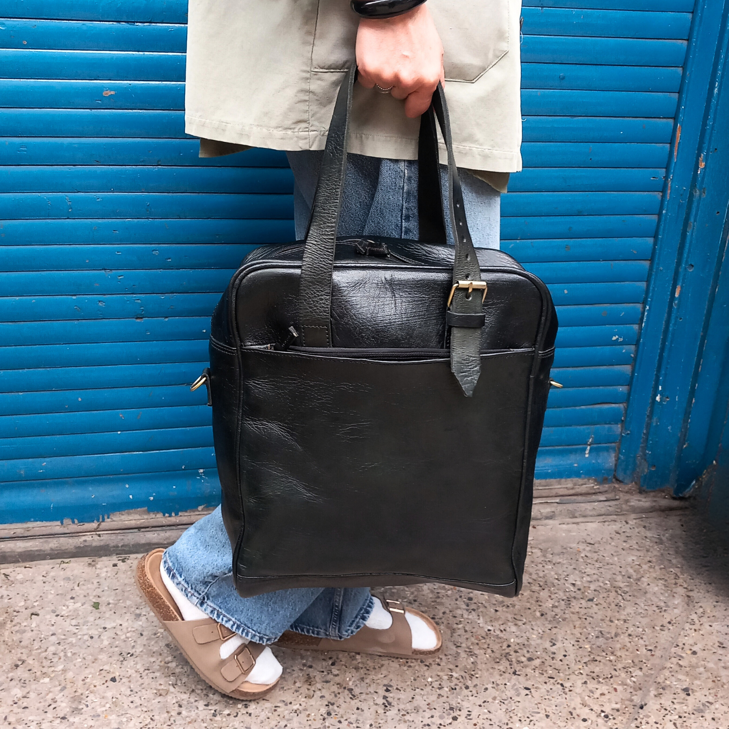 Black Nomad 3 in 1 leather bag