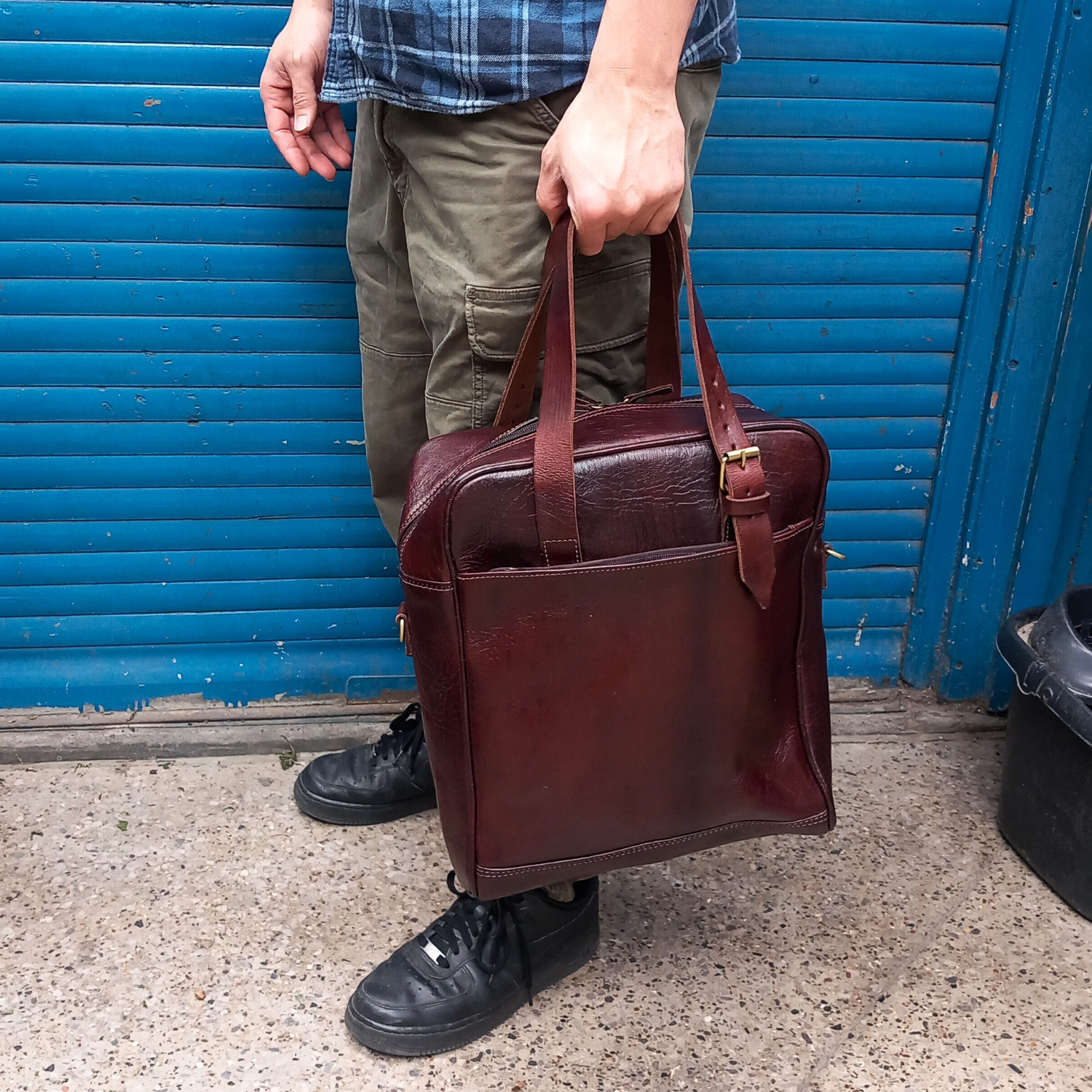 Dark Brown Nomad 3 in 1 leather bag