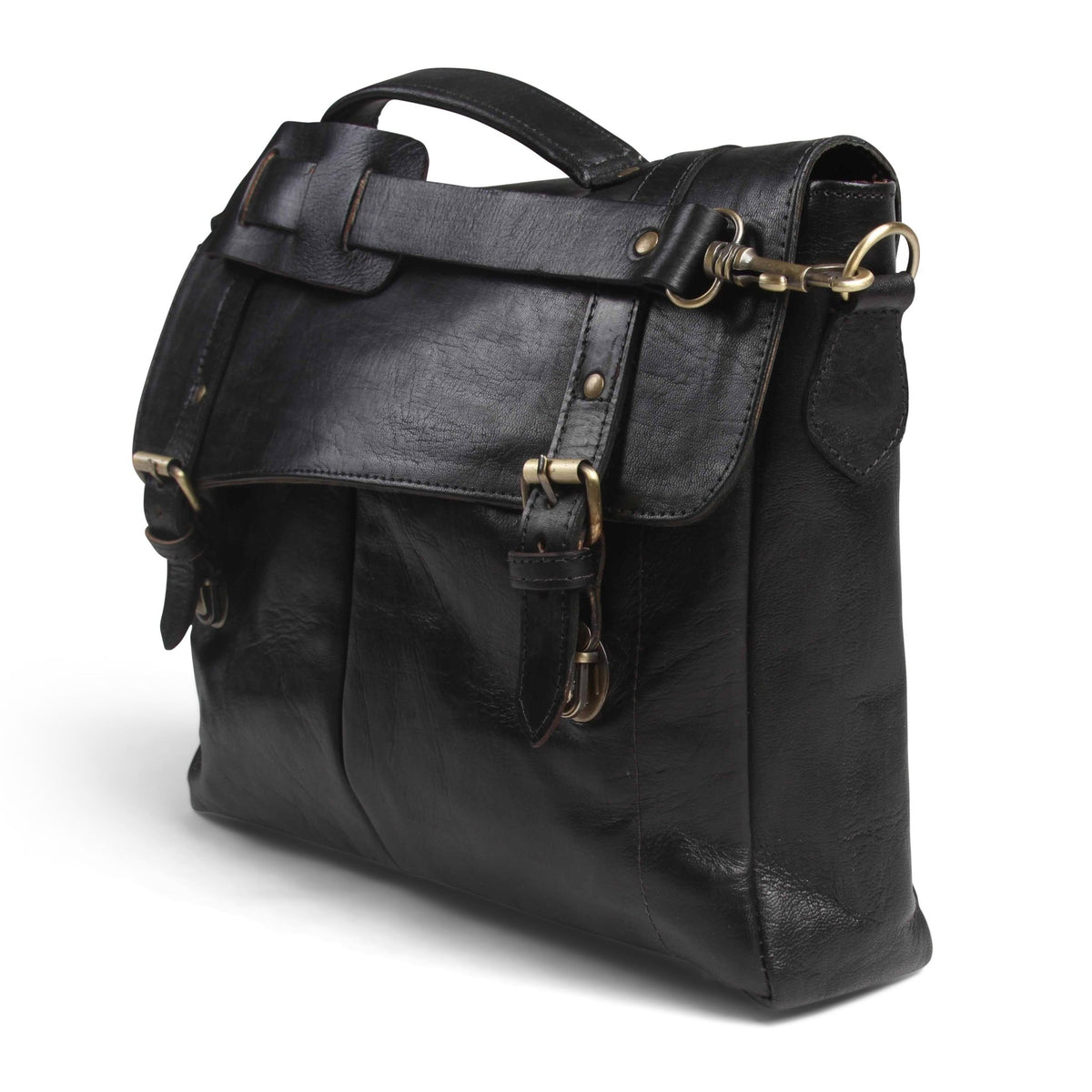 Oxford Briefcase Bag - Black - Artisan Stories