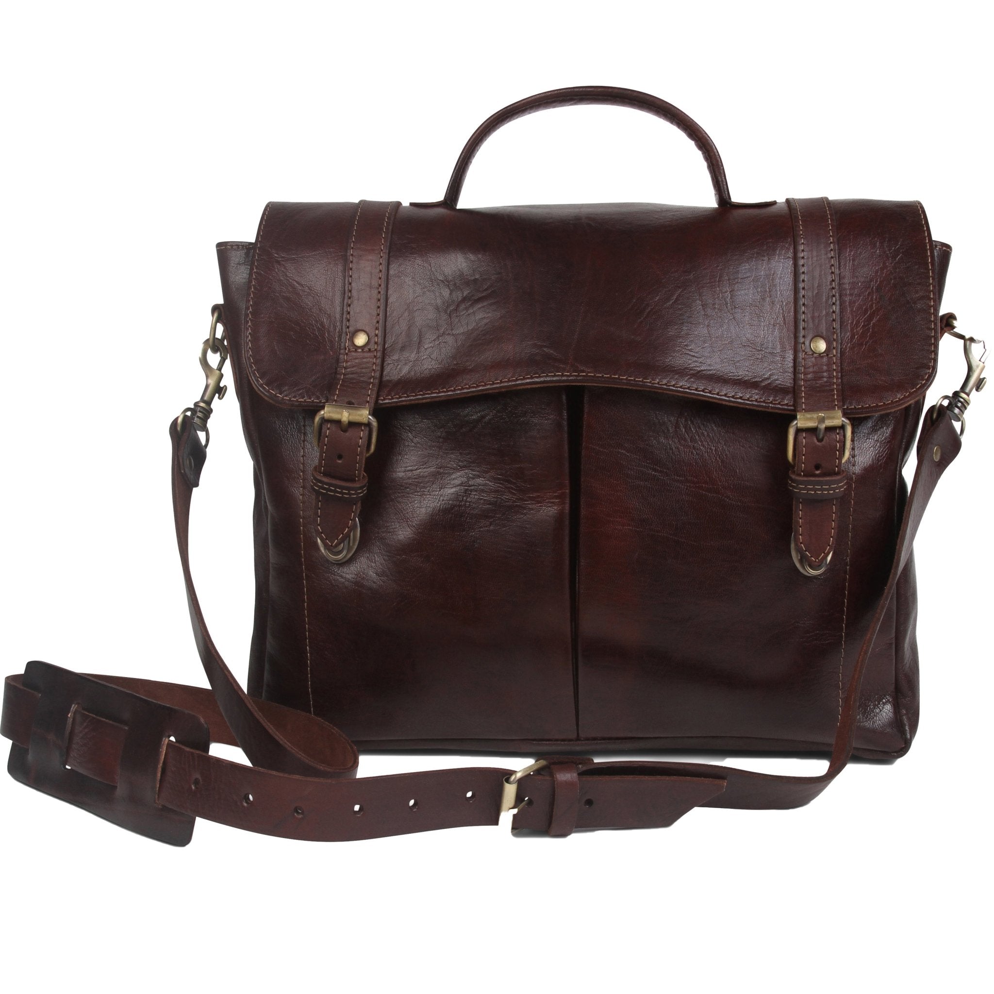 Oxford Briefcase Bag - Chocolate - Artisan Stories