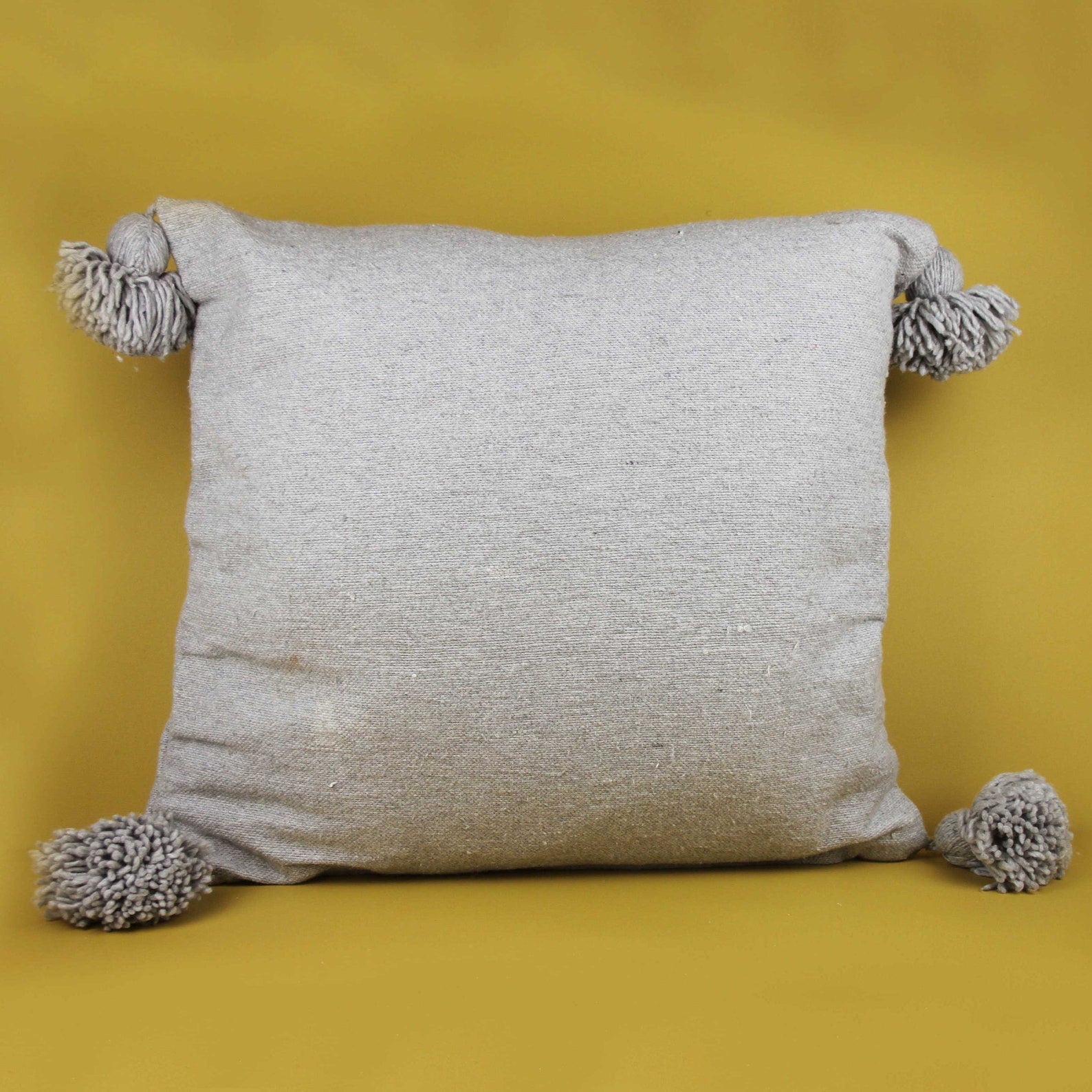 Plain Pom Pom Cushions - Artisan Stories