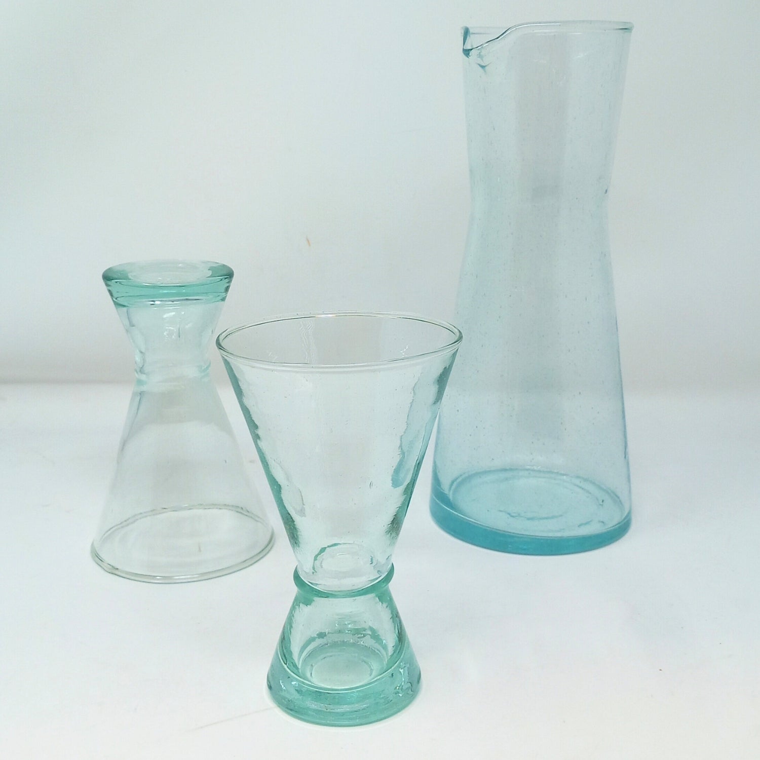 Recycled glass cone shaped glasses - Artisan Stories