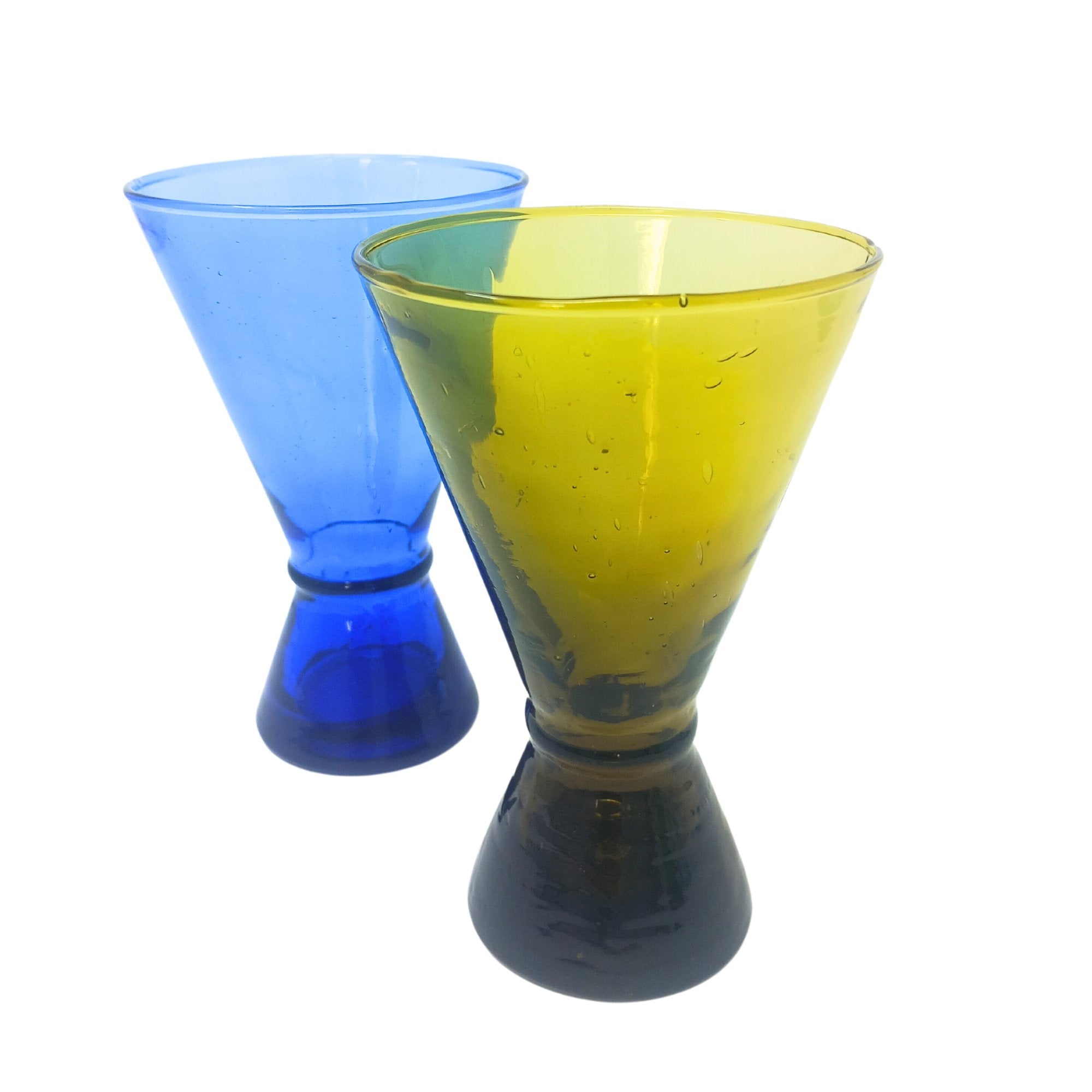 Recycled glass cone shaped glasses - Artisan Stories