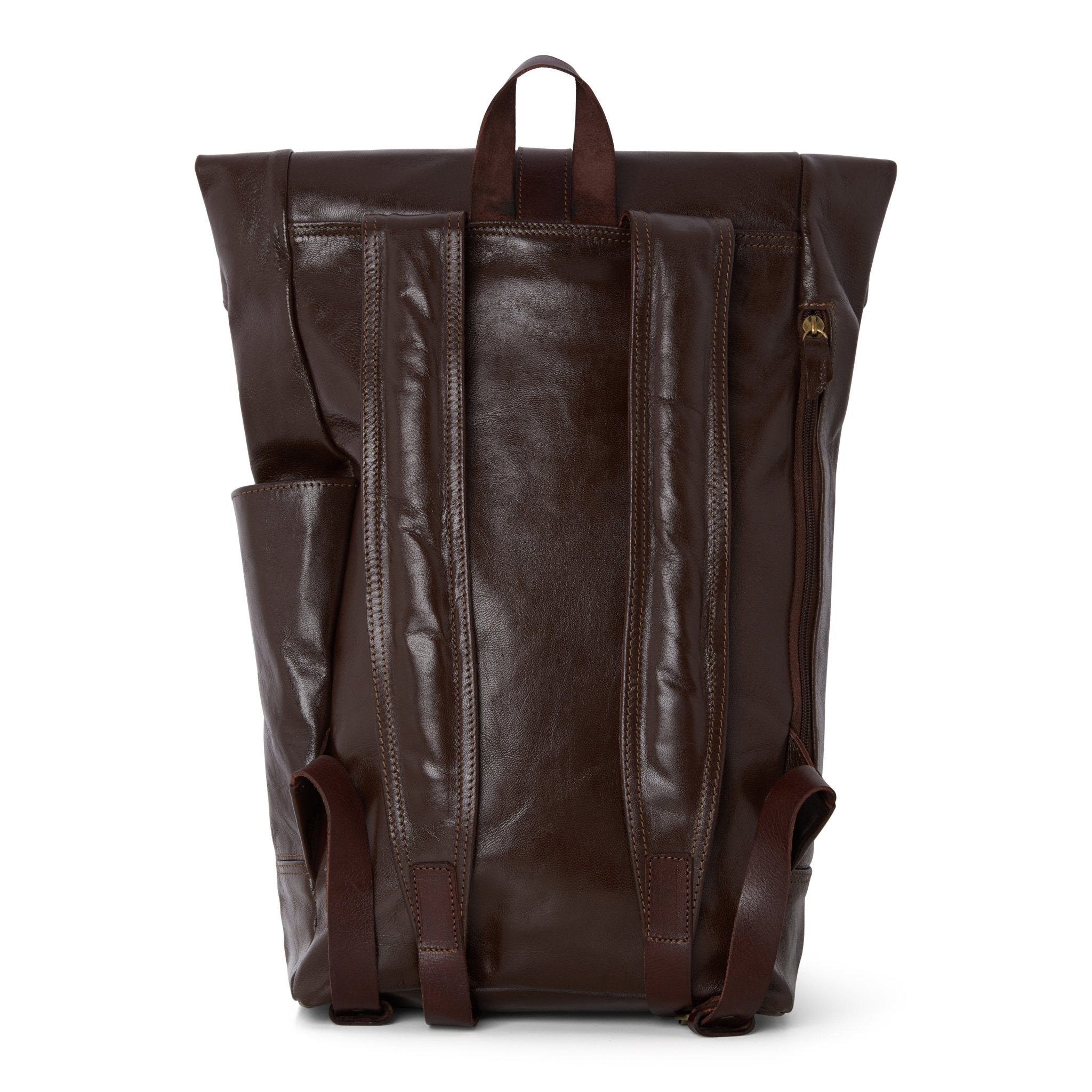 Roberto Dark Brown Leather Backpack - Artisan Stories