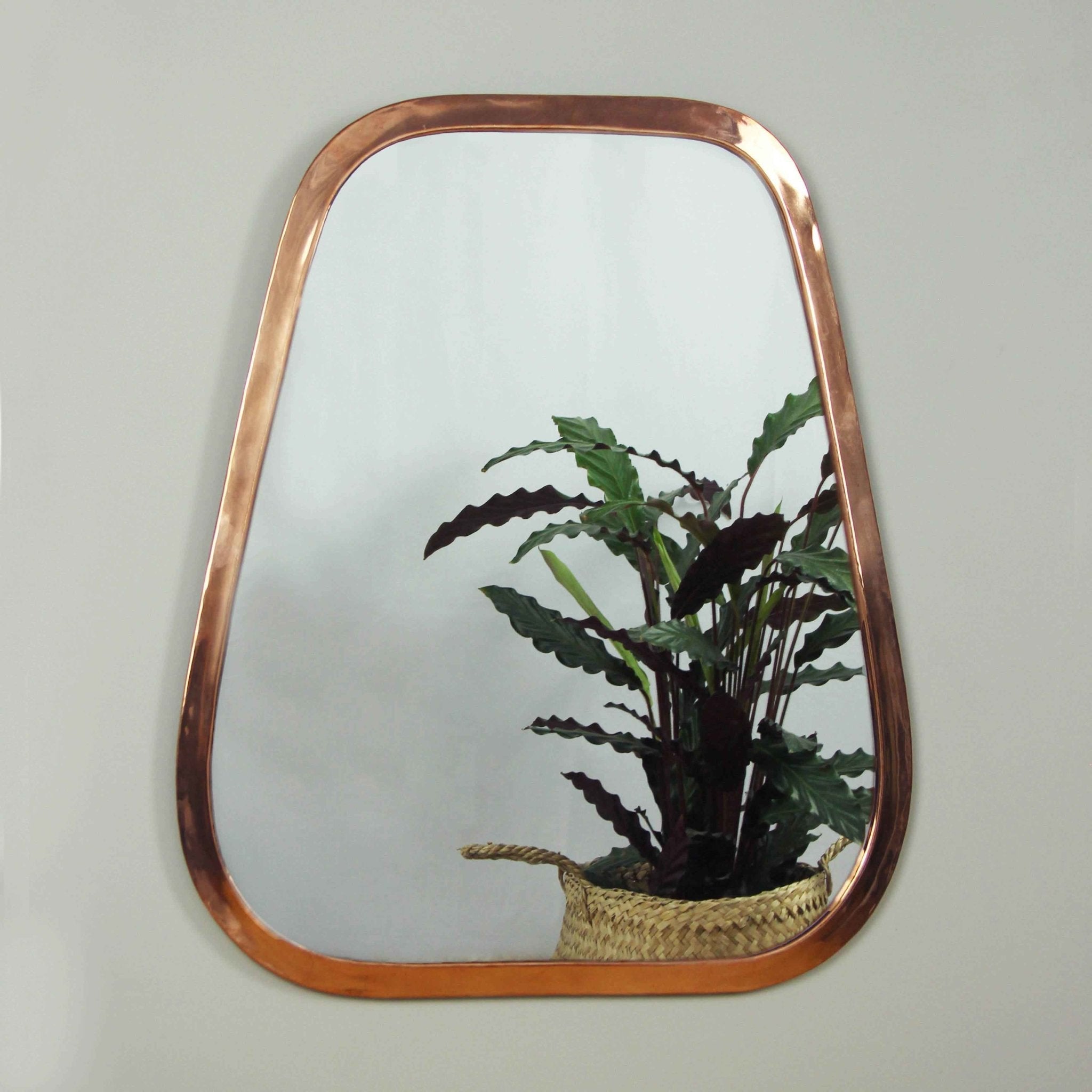 Rose Gold Brass Marrakech Trapezoid Mirror - Artisan Stories