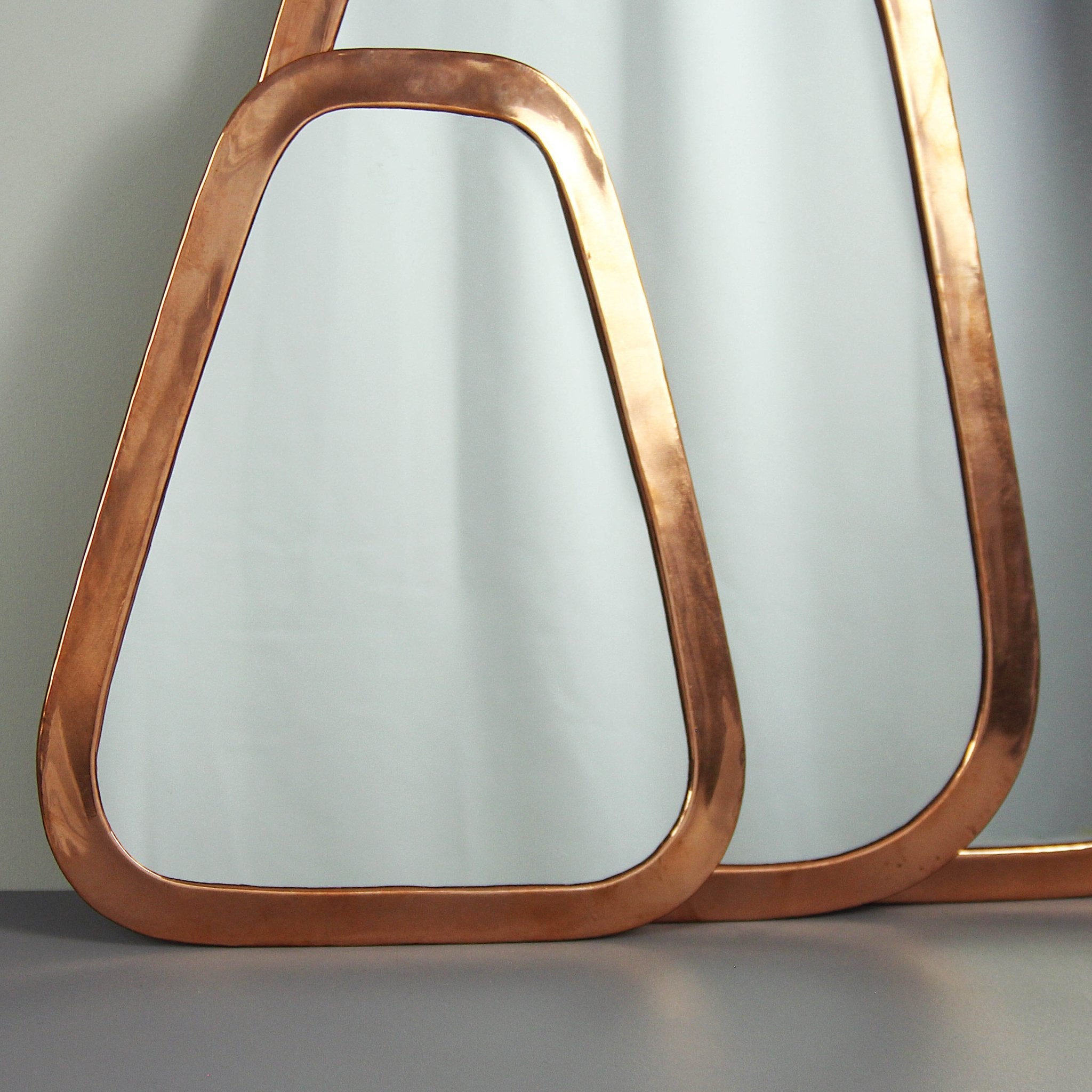 Rose Gold Brass Marrakech Trapezoid Mirror - Artisan Stories