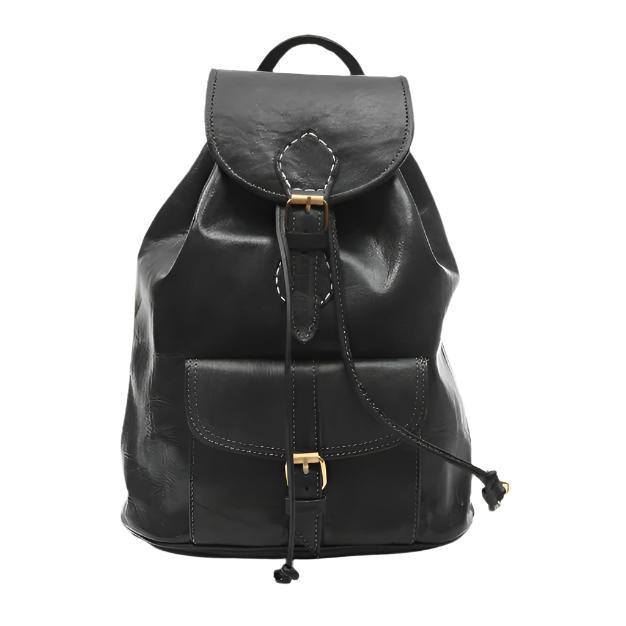 Sac a dos Leather Backpack Black - Artisan Stories