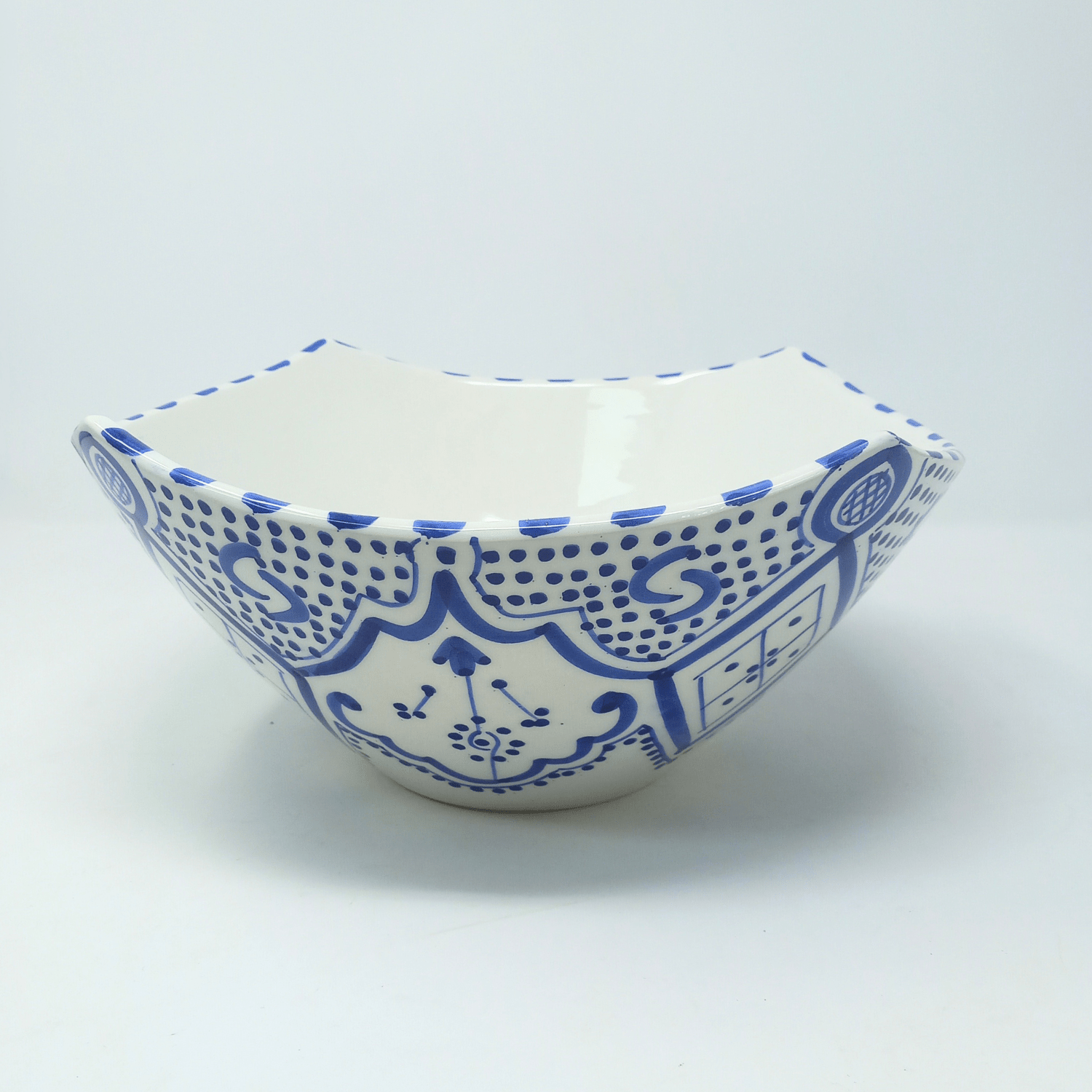 Safa hexagonal ceramic salad bowl - Artisan Stories