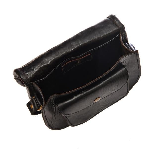 Sam Leather Saddle Bag - Black - Artisan Stories