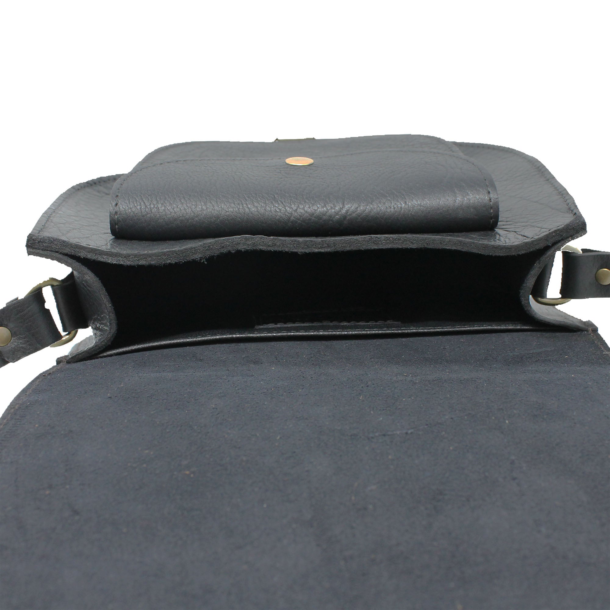 Sam Leather Saddle Bag - Black - Artisan Stories