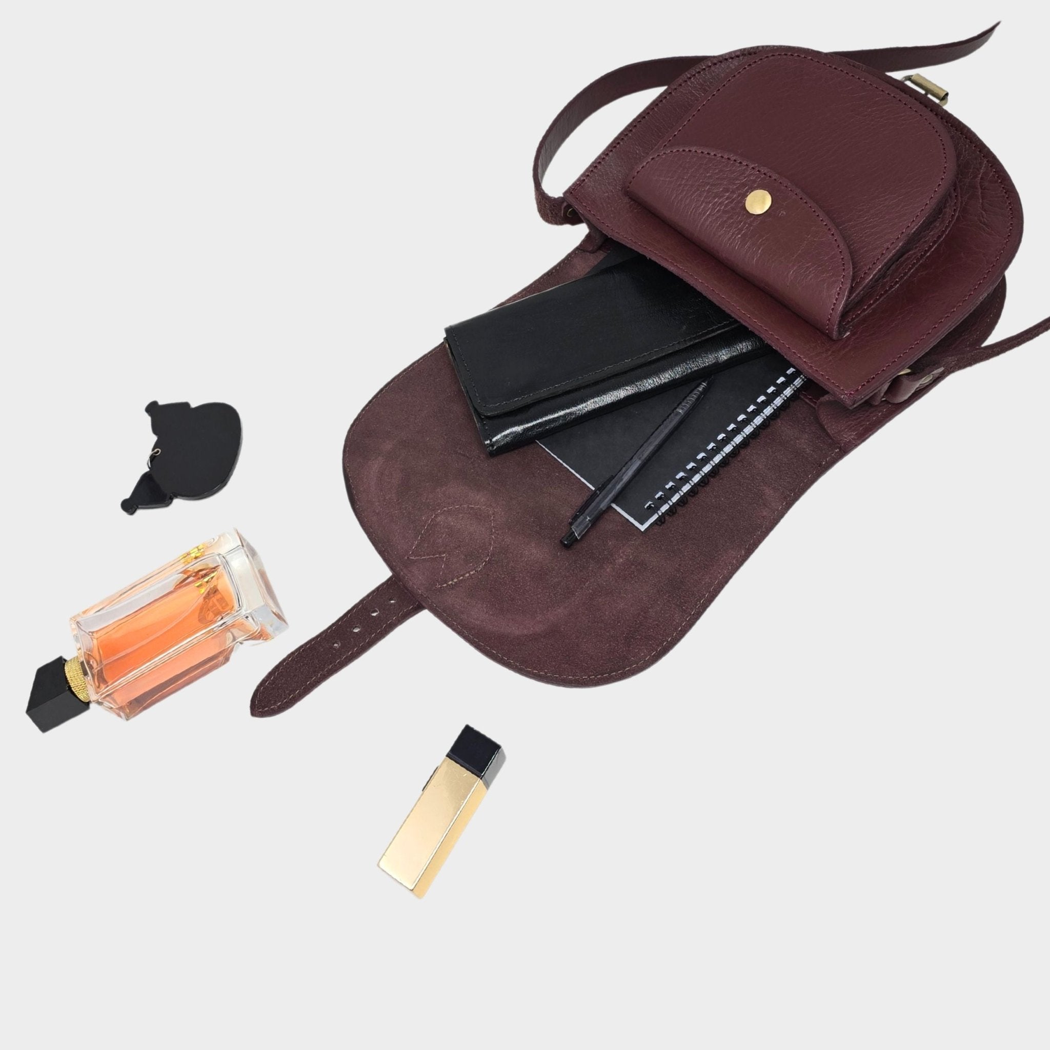 Sam Leather Saddle Bag - Burgundy - Artisan Stories