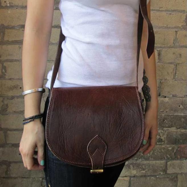 Sam Leather Saddle Bag - Dark brown - Artisan Stories