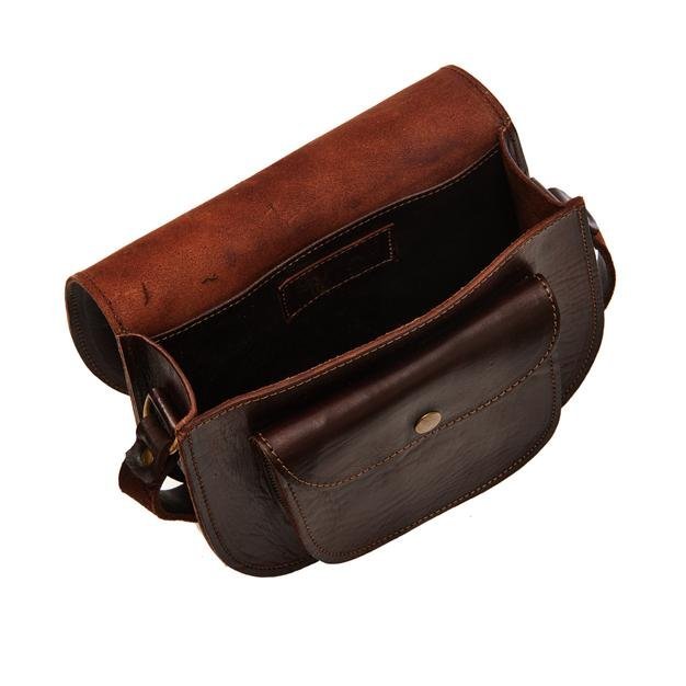 Sam Leather Saddle Bag - Dark brown - Artisan Stories