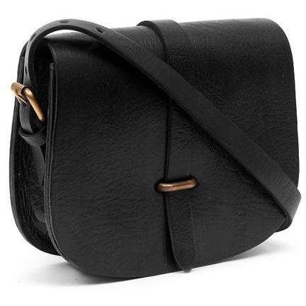 Sam Loop Black Leather Saddle Bag - Artisan Stories