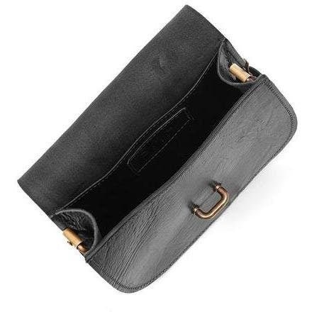 Sam Loop Black Leather Saddle Bag - Artisan Stories