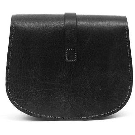 Sam Loop Black Leather Saddle Bag - Artisan Stories