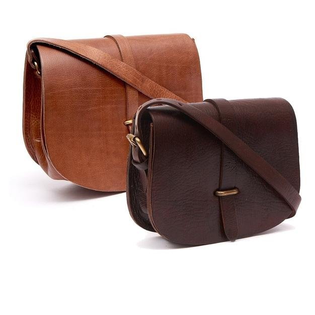 Sam Loop Dark Brown Leather Saddle Bag - Artisan Stories