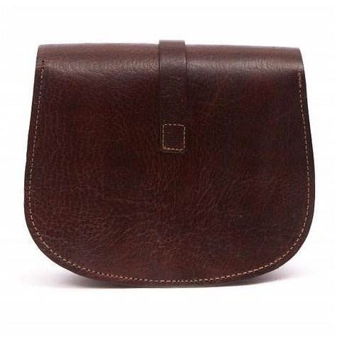 Sam Loop Dark Brown Leather Saddle Bag - Artisan Stories