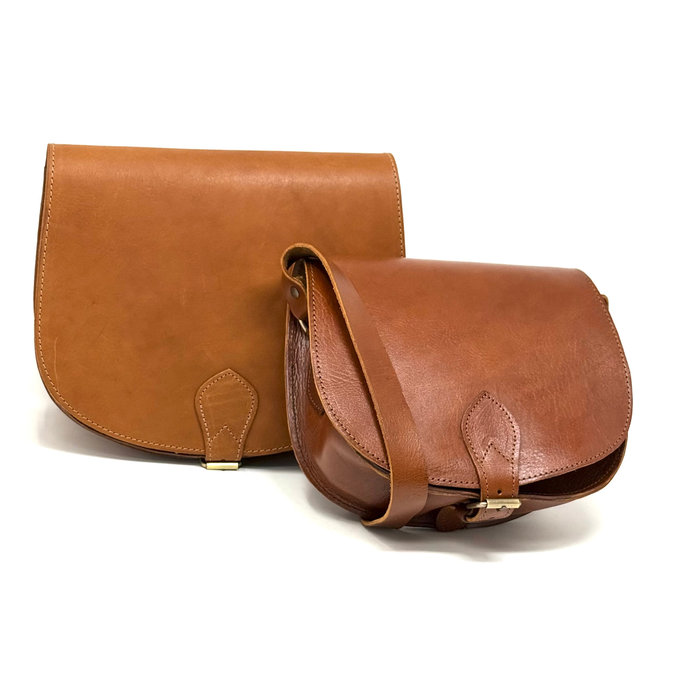 Leather Saddle Bag Crossbody Sam In Tan Brown